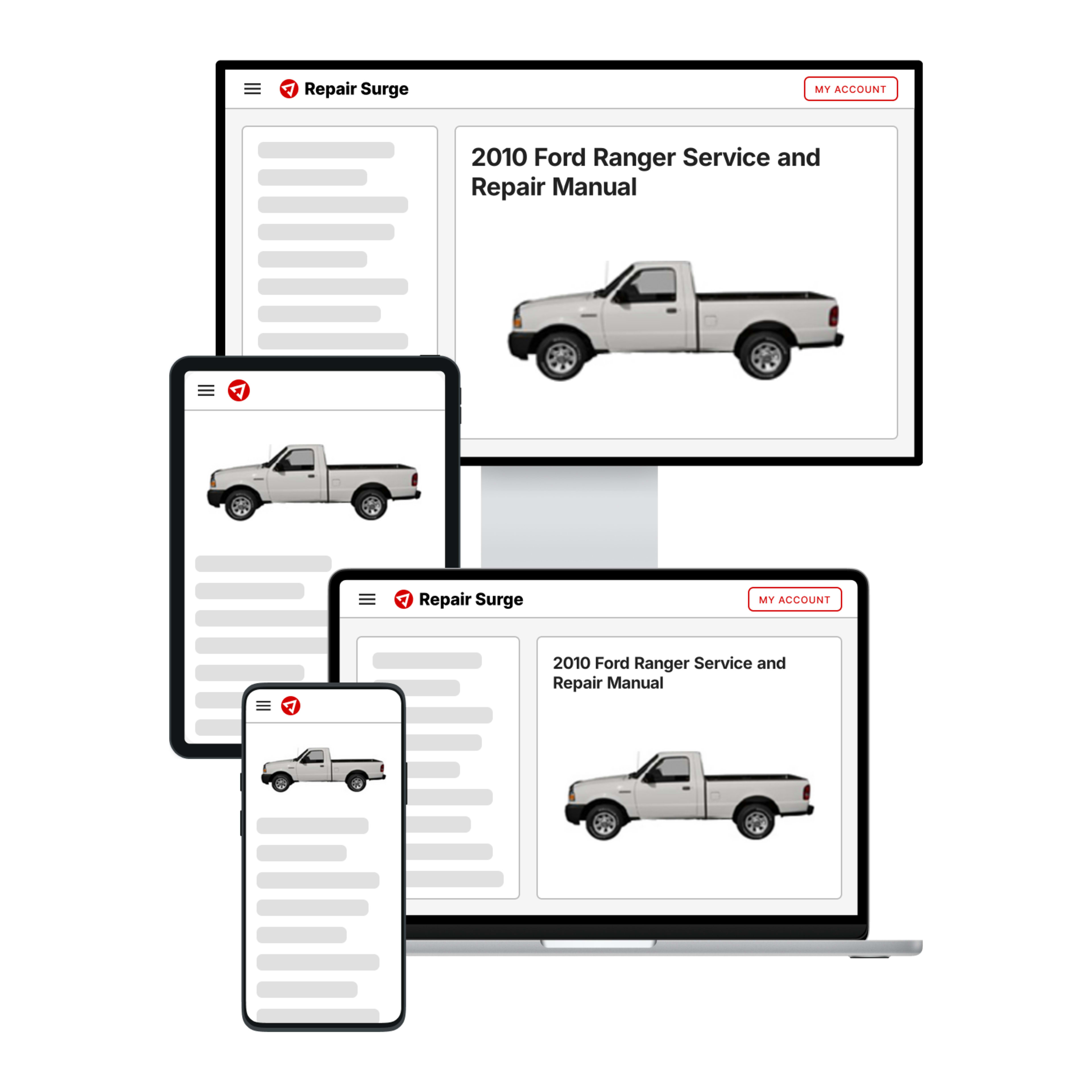 2010 Ford Ranger service and repair manual hero image