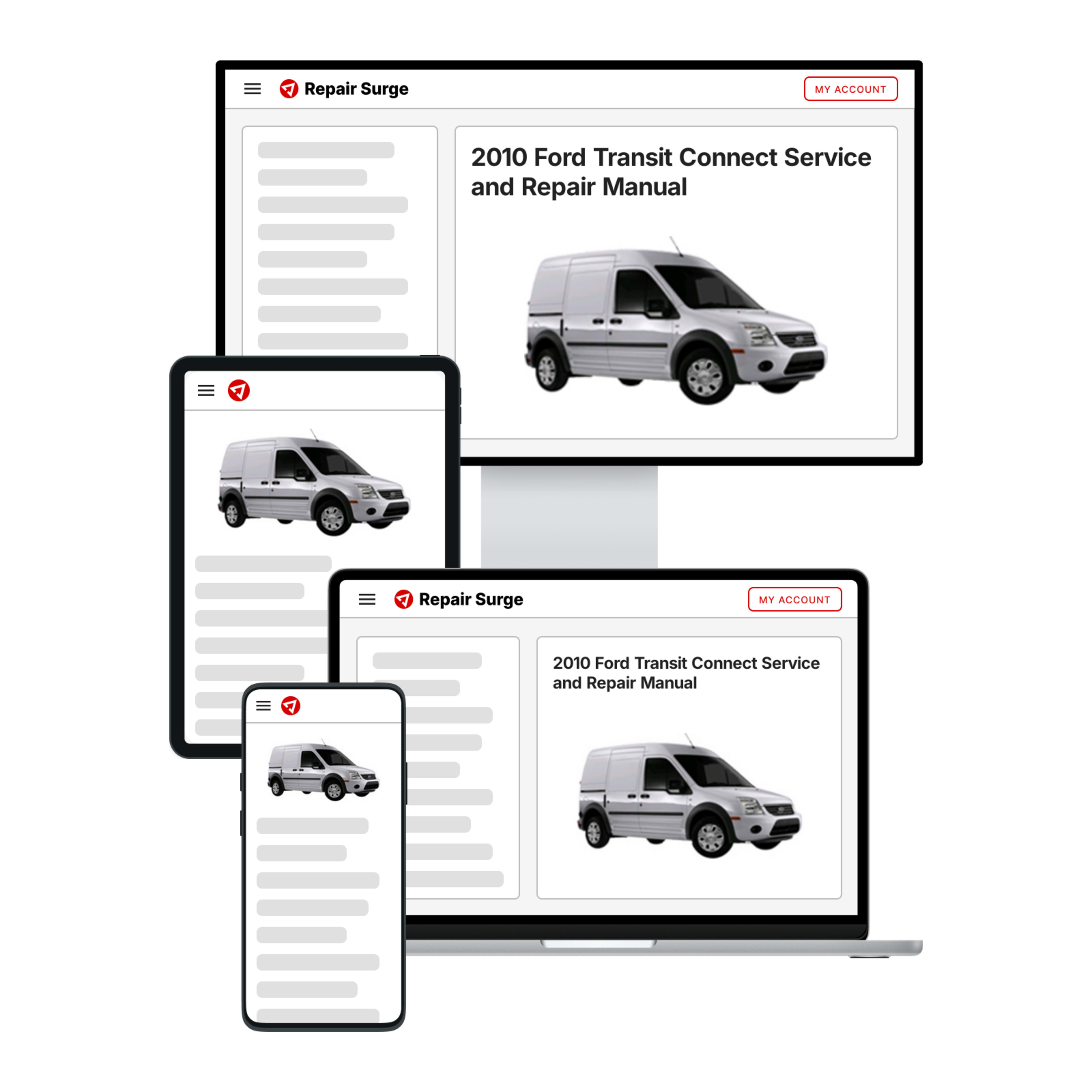 2010 Ford Transit Connect service and repair manual hero image