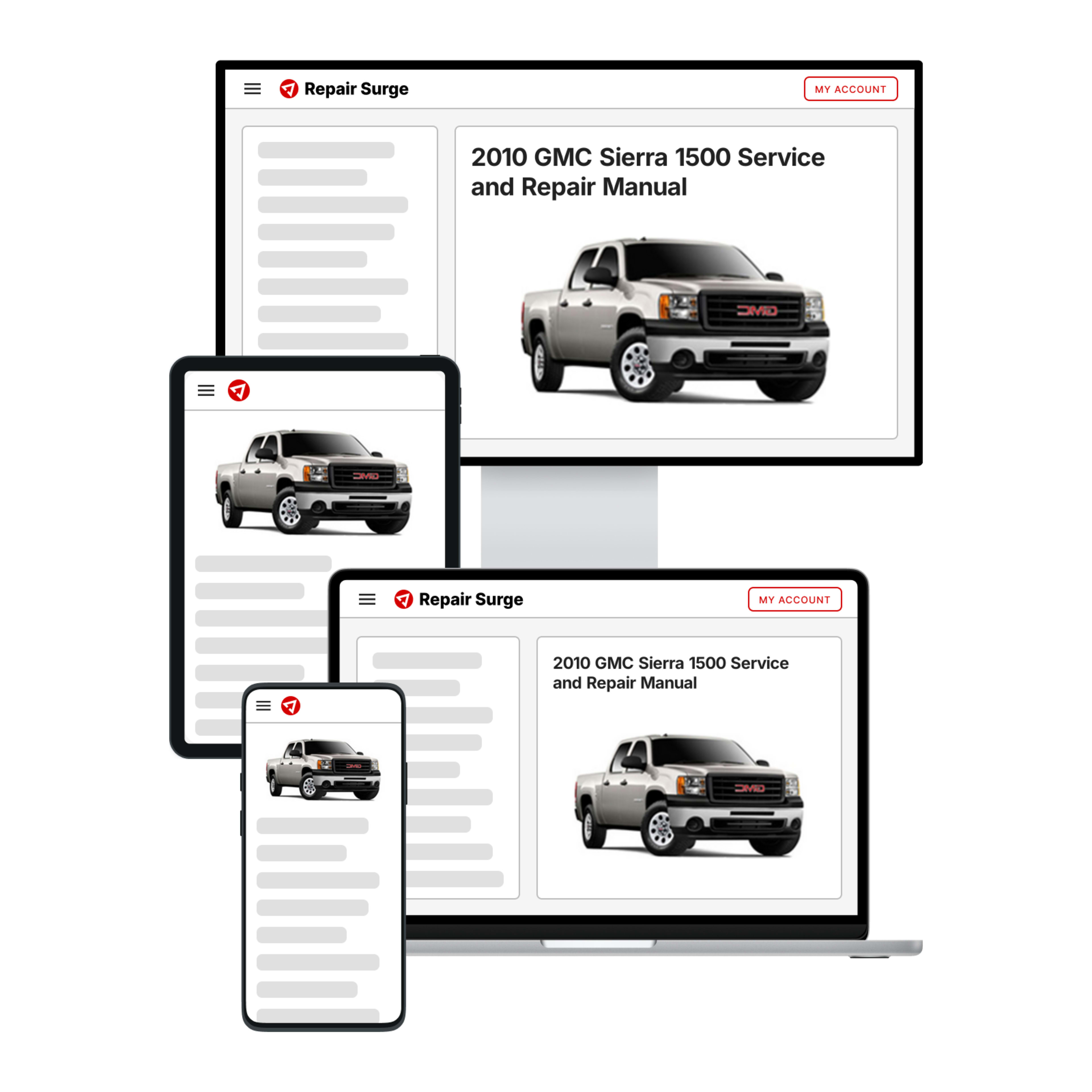 2010 GMC Sierra 1500 service and repair manual hero image