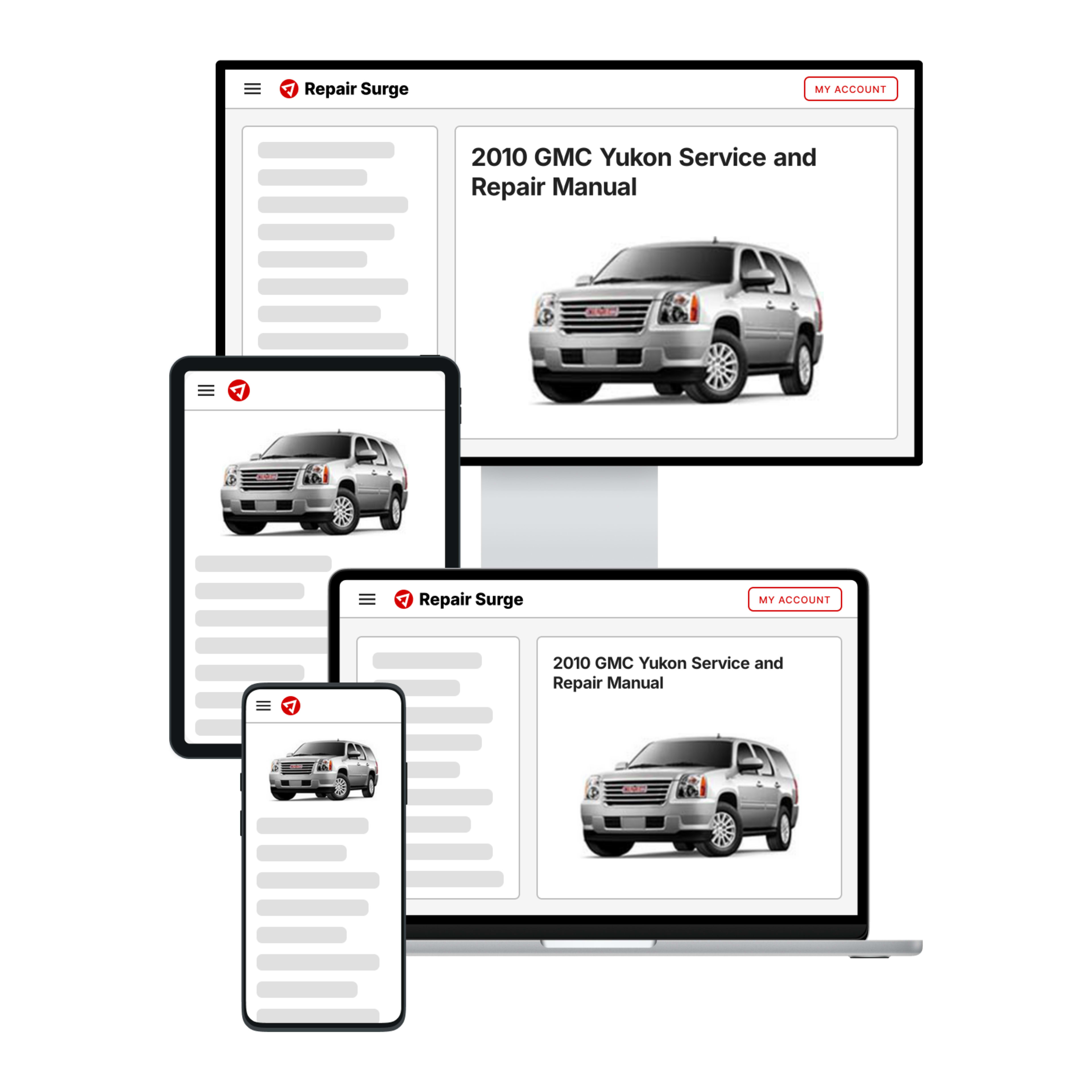 2010 GMC Yukon service and repair manual hero image