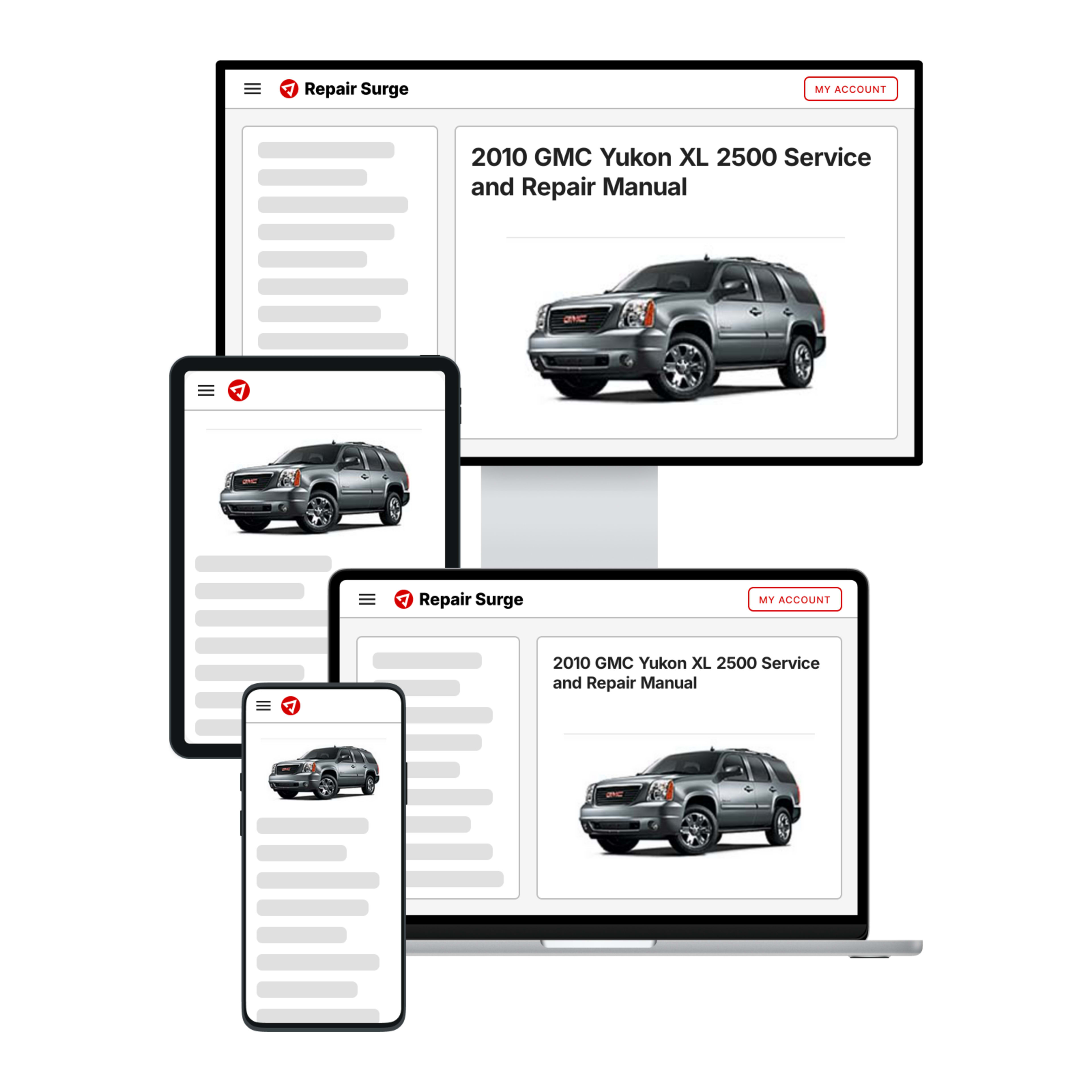 2010 GMC Yukon XL 2500 service and repair manual hero image