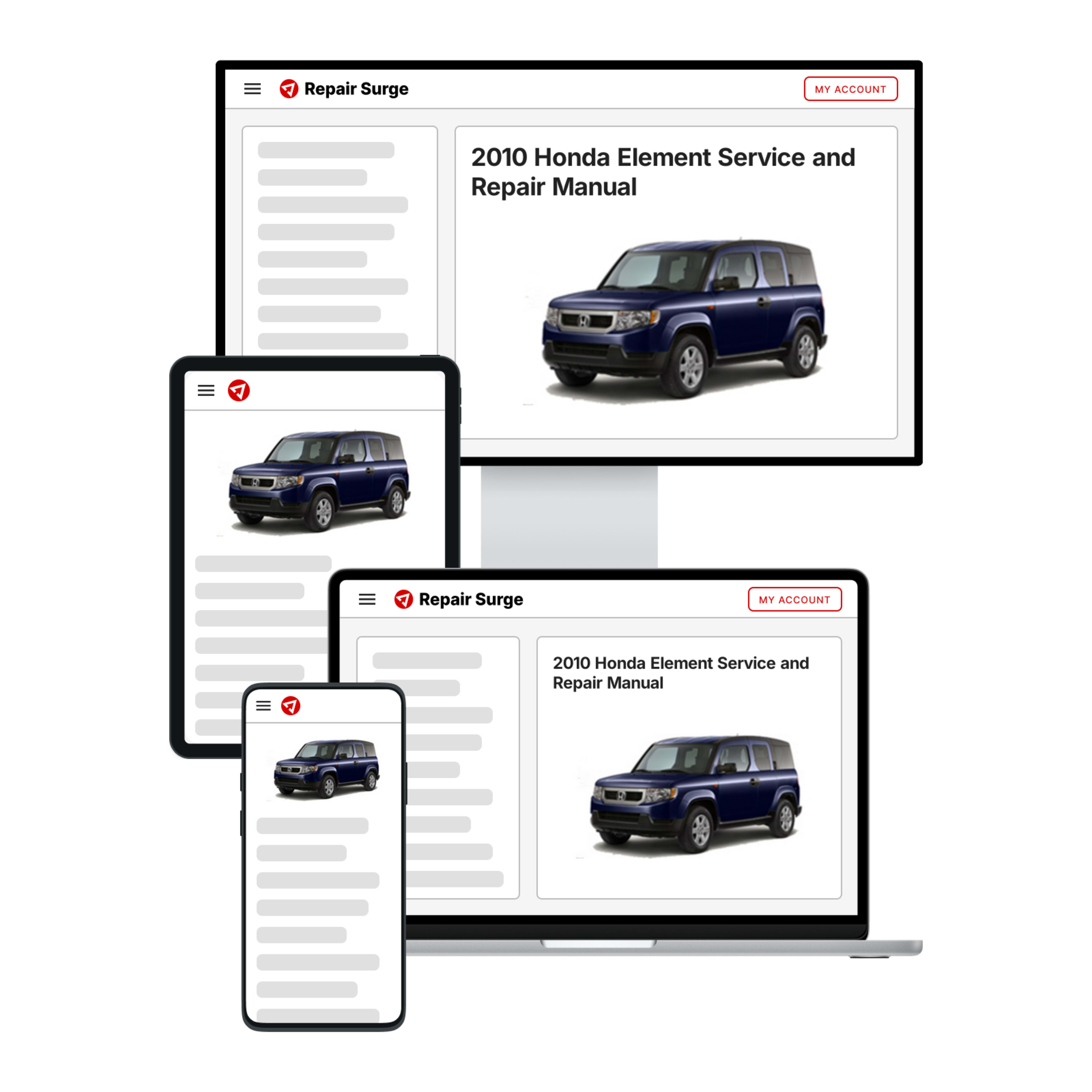 2010 Honda Element service and repair manual hero image