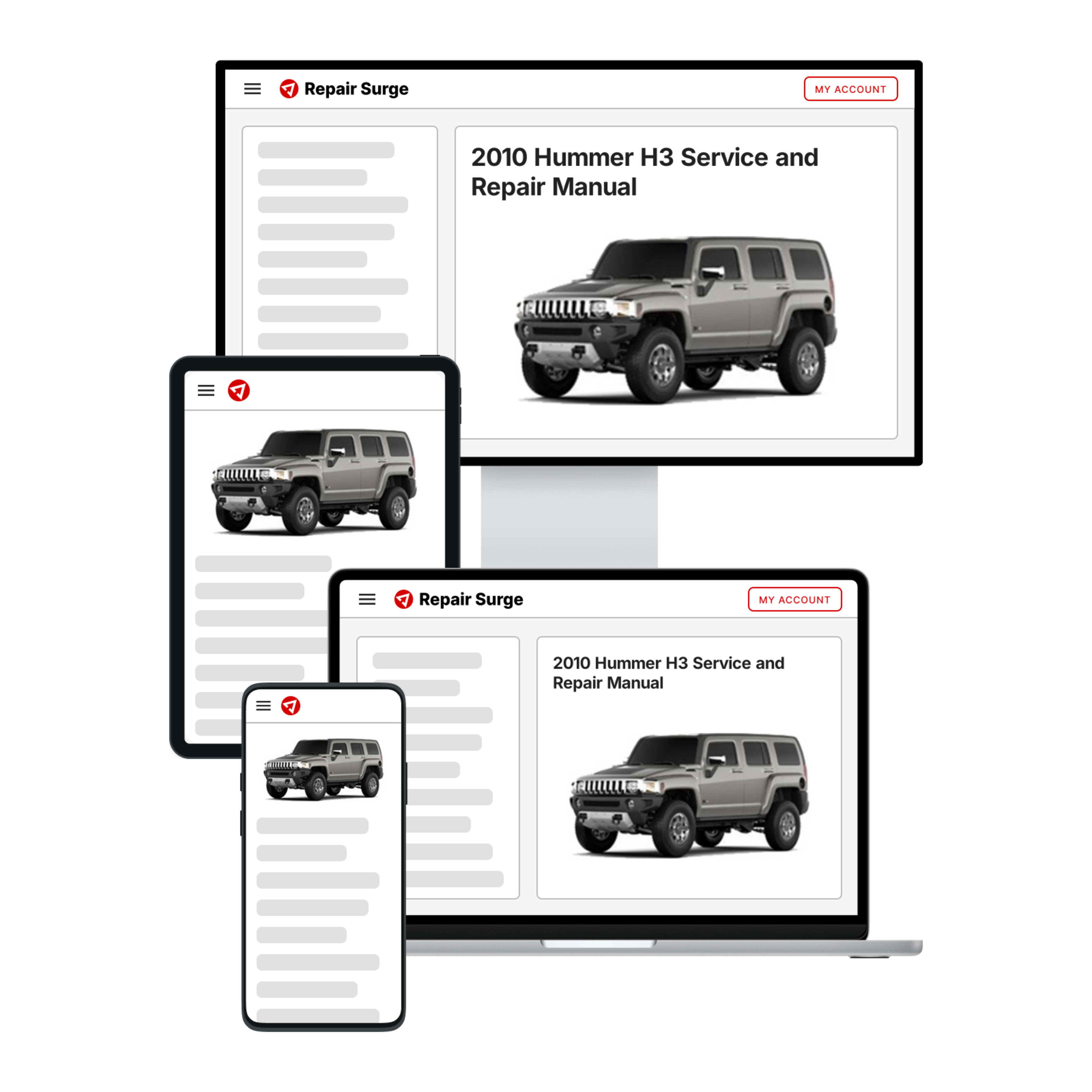 2010 Hummer H3 service and repair manual hero image