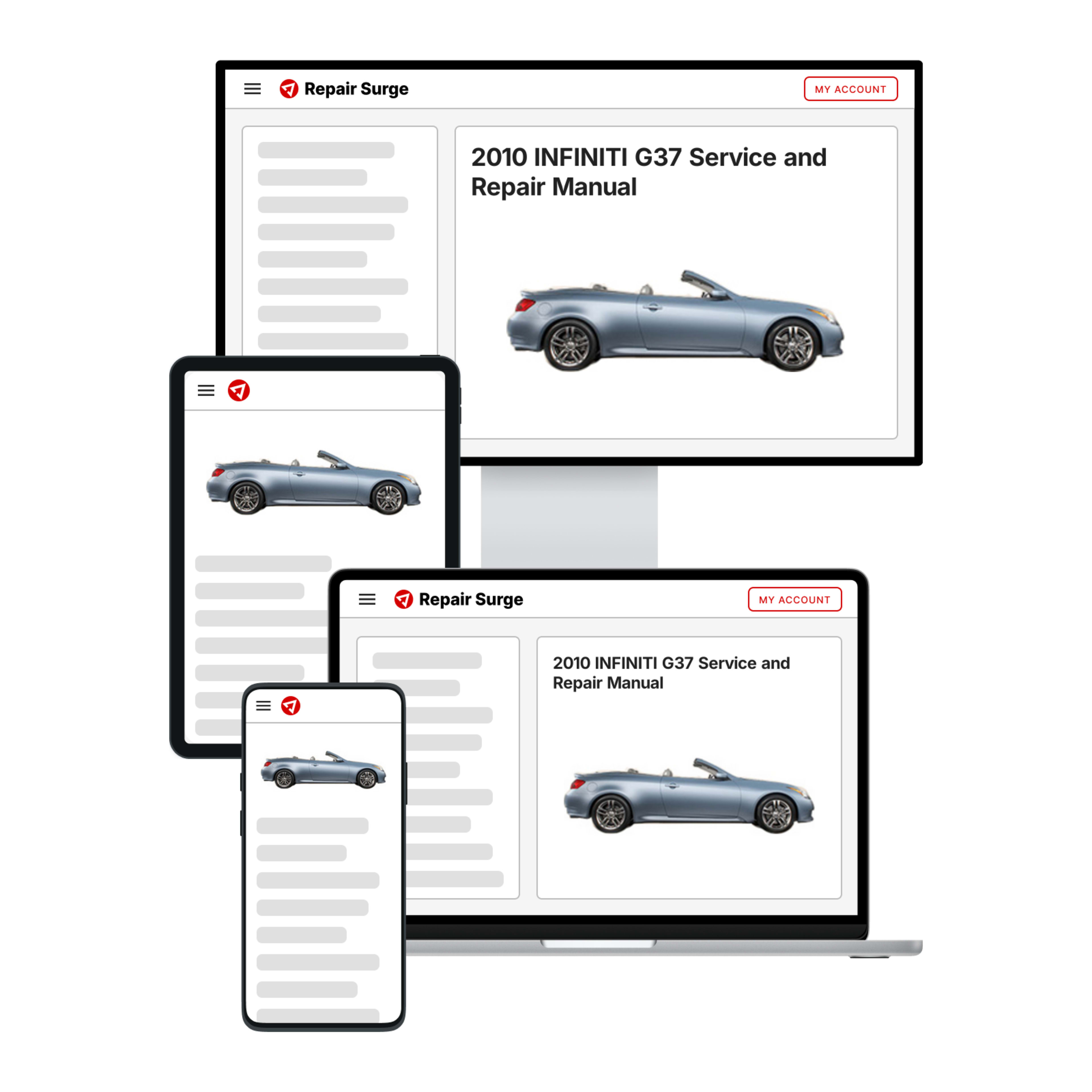2010 INFINITI G37 service and repair manual hero image