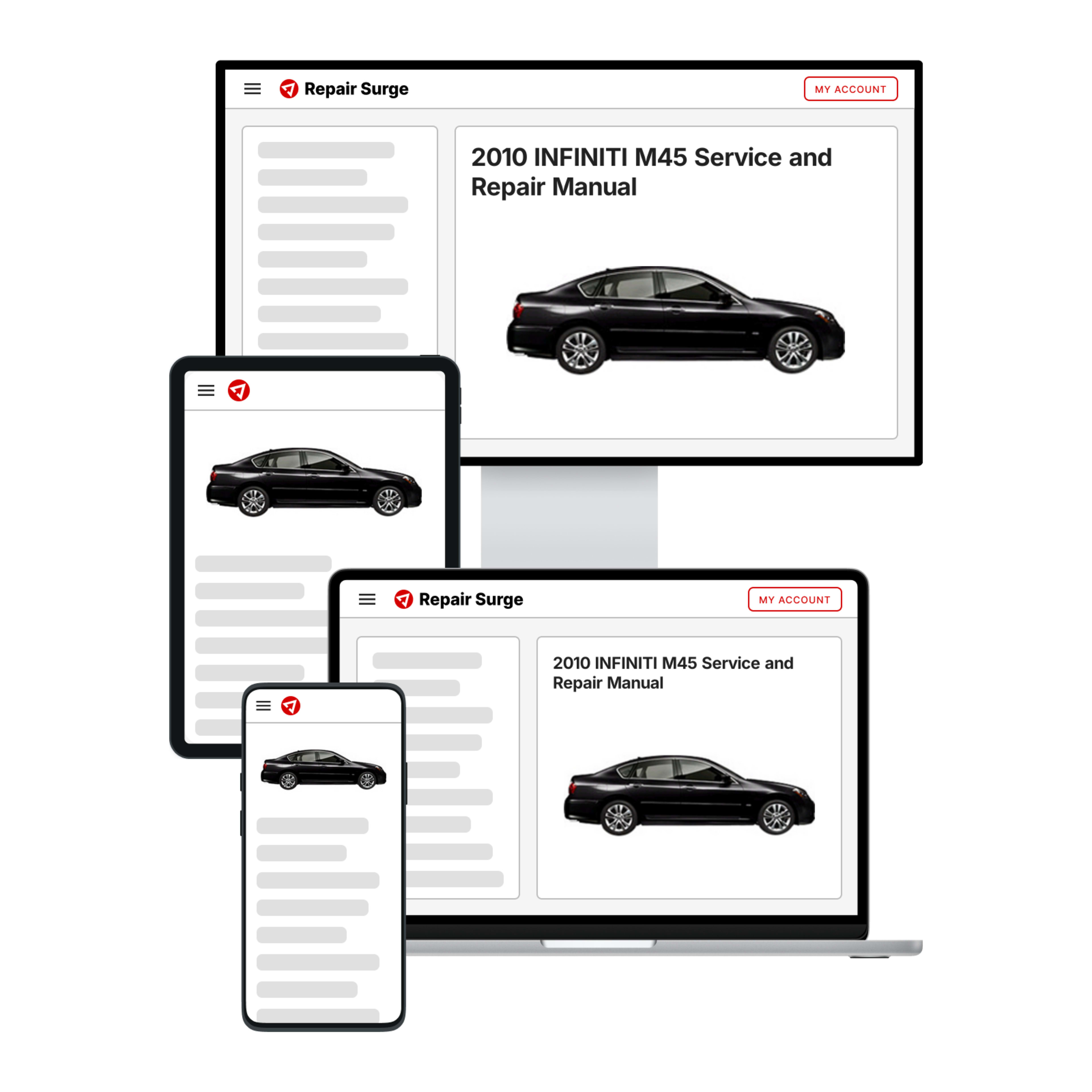 2010 INFINITI M45 service and repair manual hero image