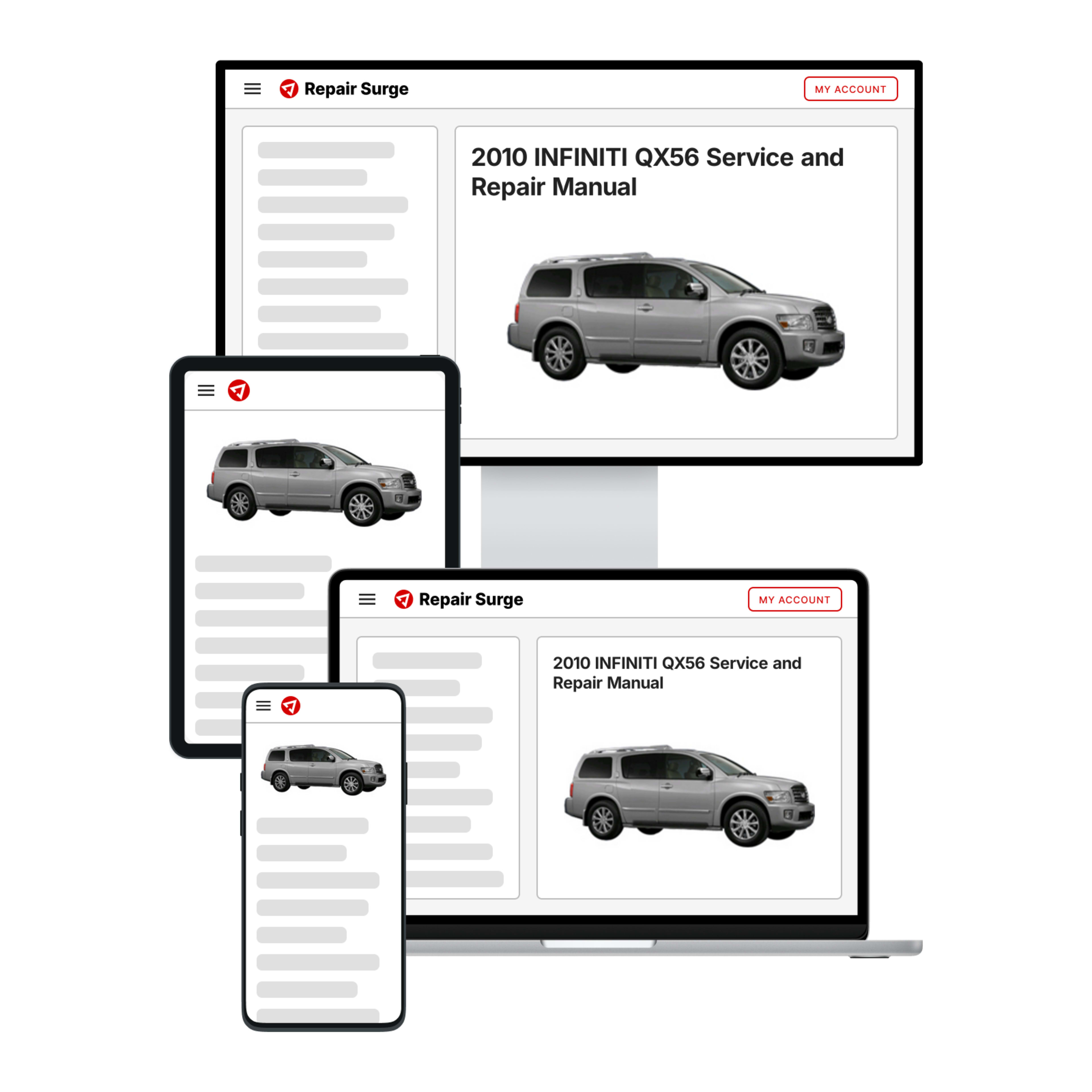 2010 INFINITI QX56 service and repair manual hero image