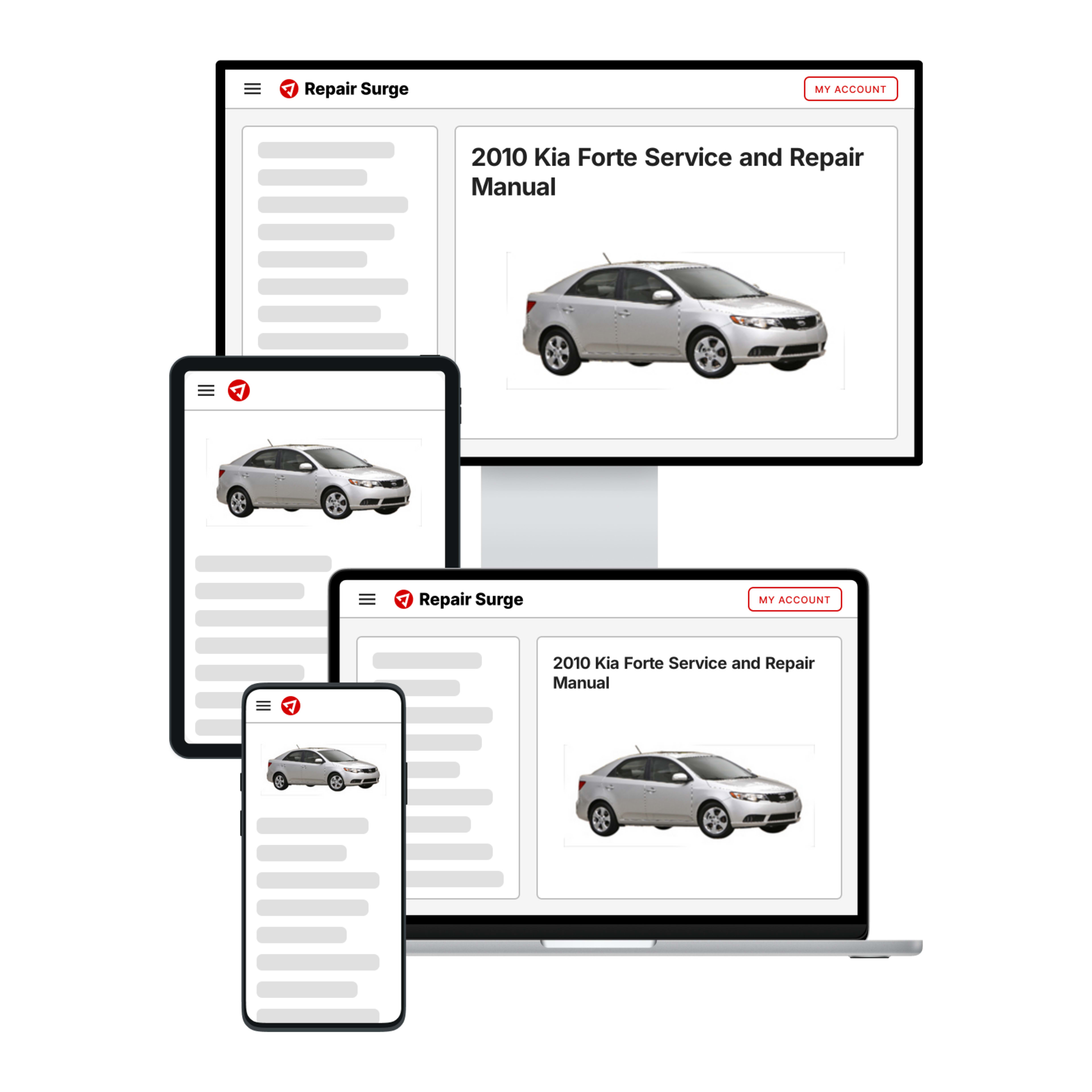 2010 Kia Forte service and repair manual hero image