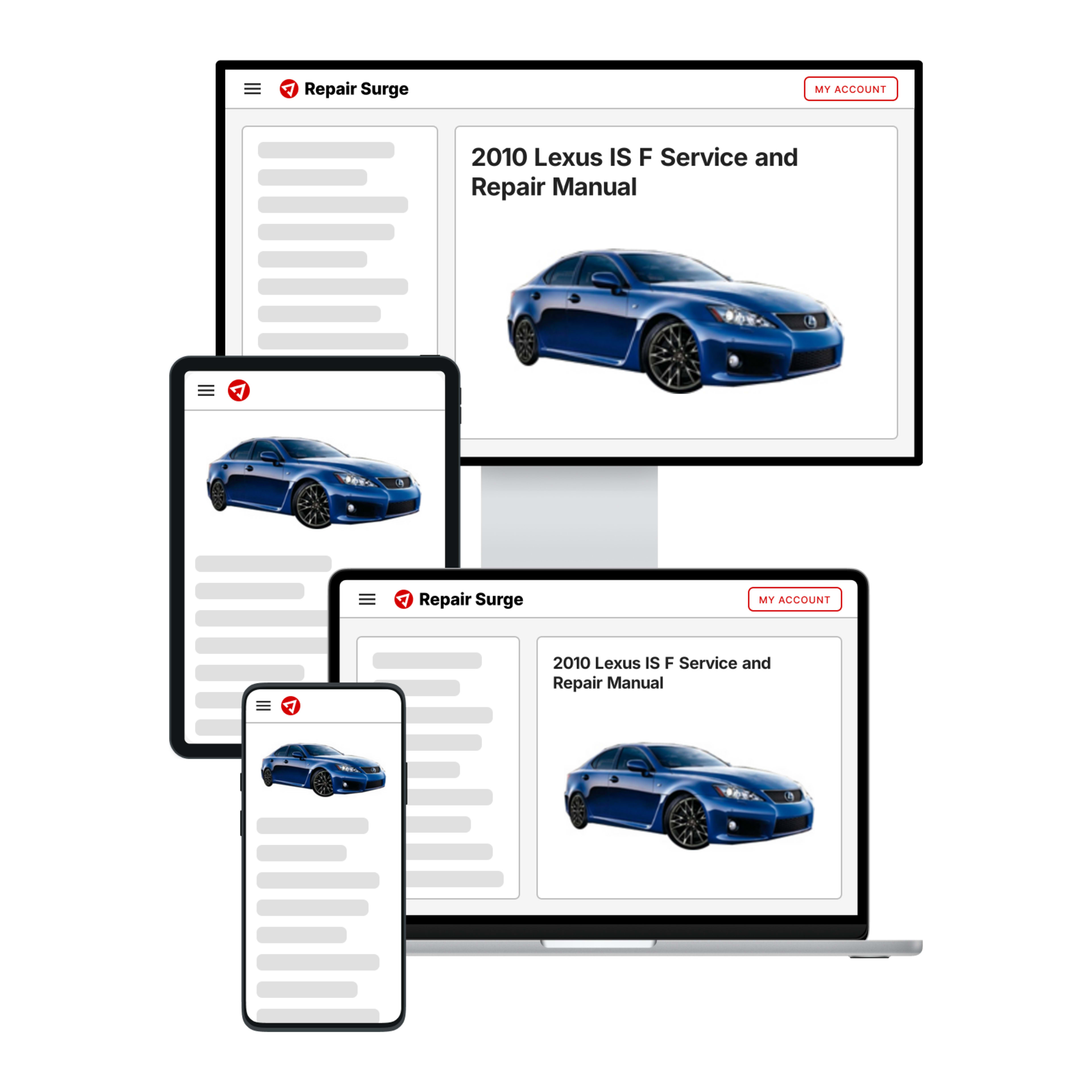 2010 Lexus IS F service and repair manual hero image