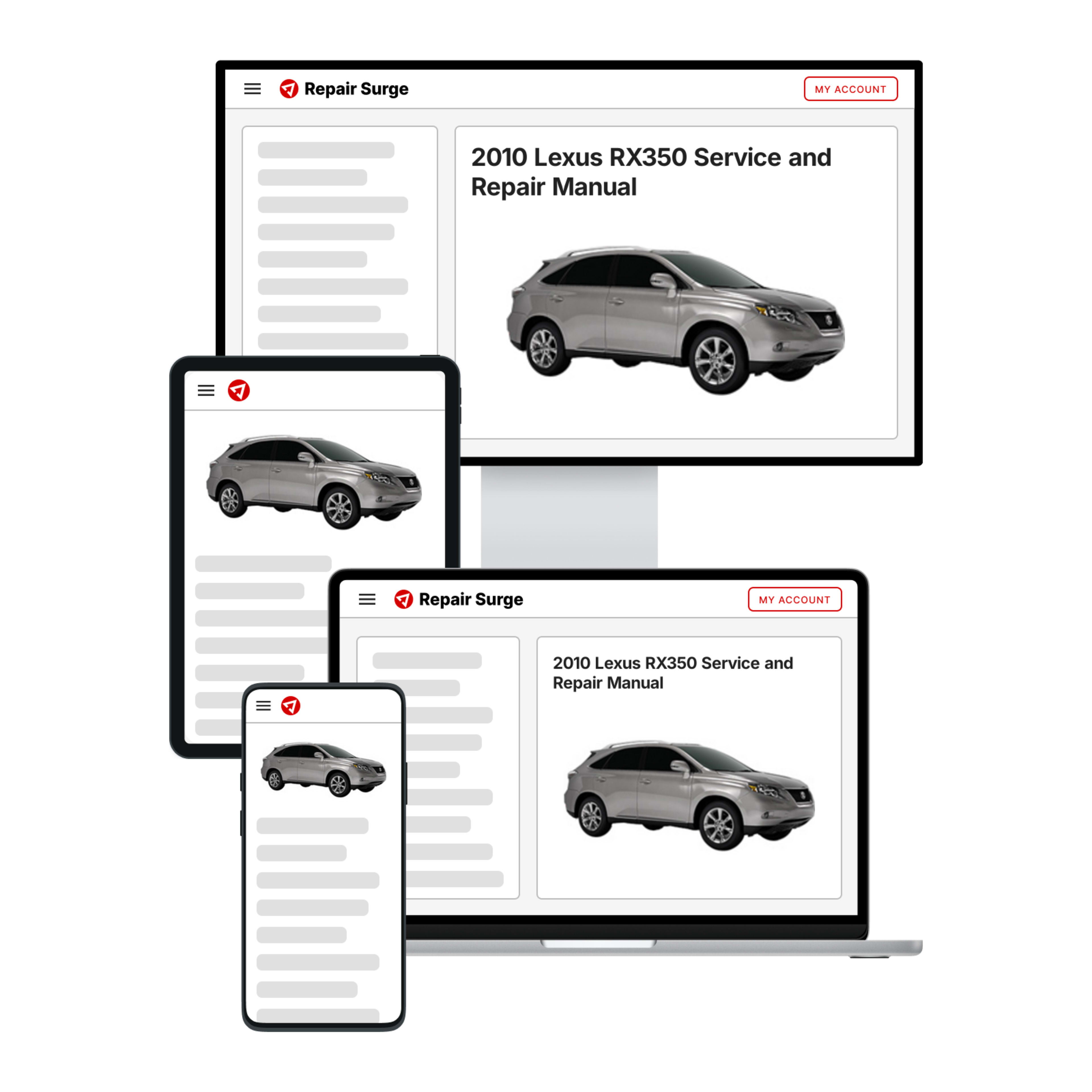2010 Lexus RX350 service and repair manual hero image