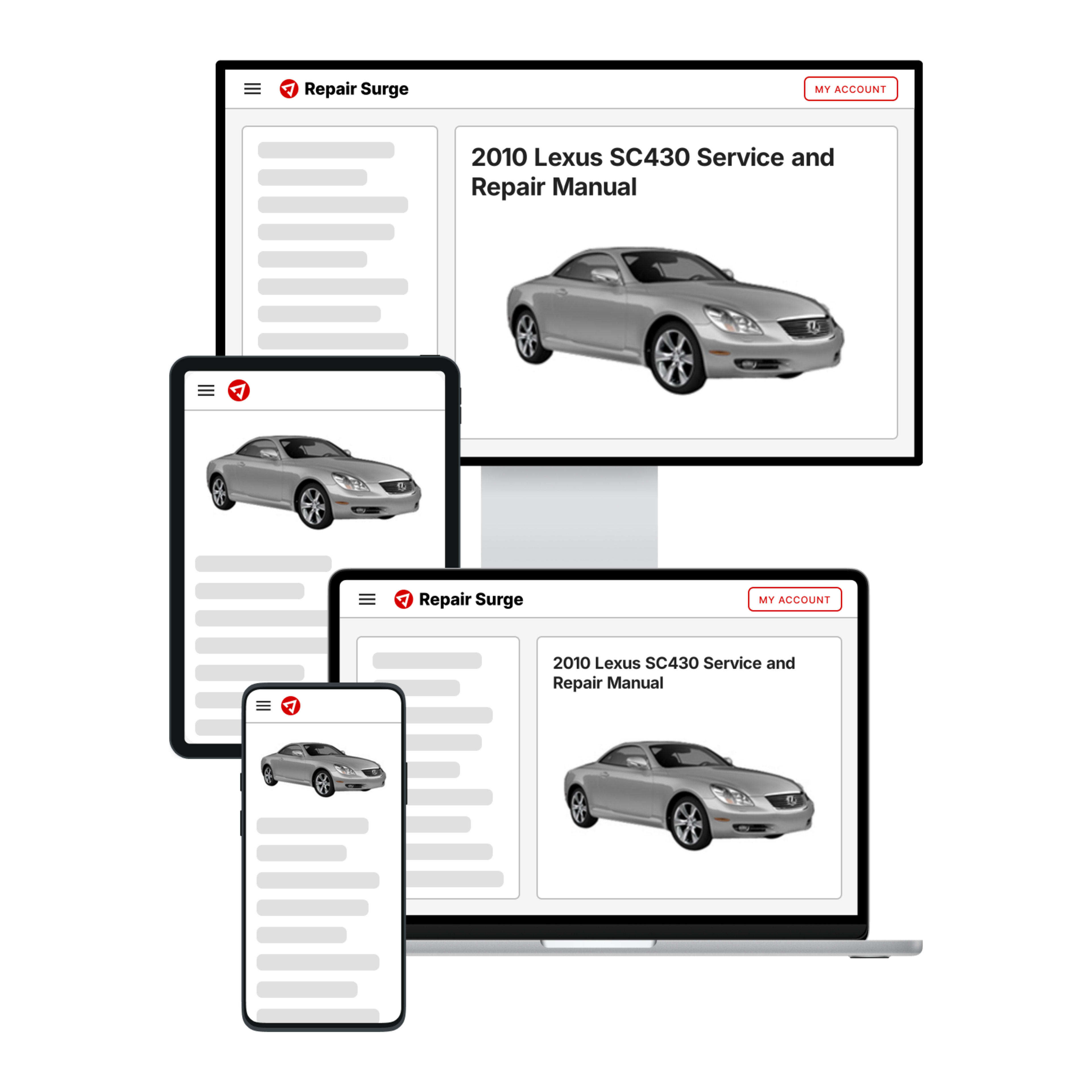 2010 Lexus SC430 service and repair manual hero image