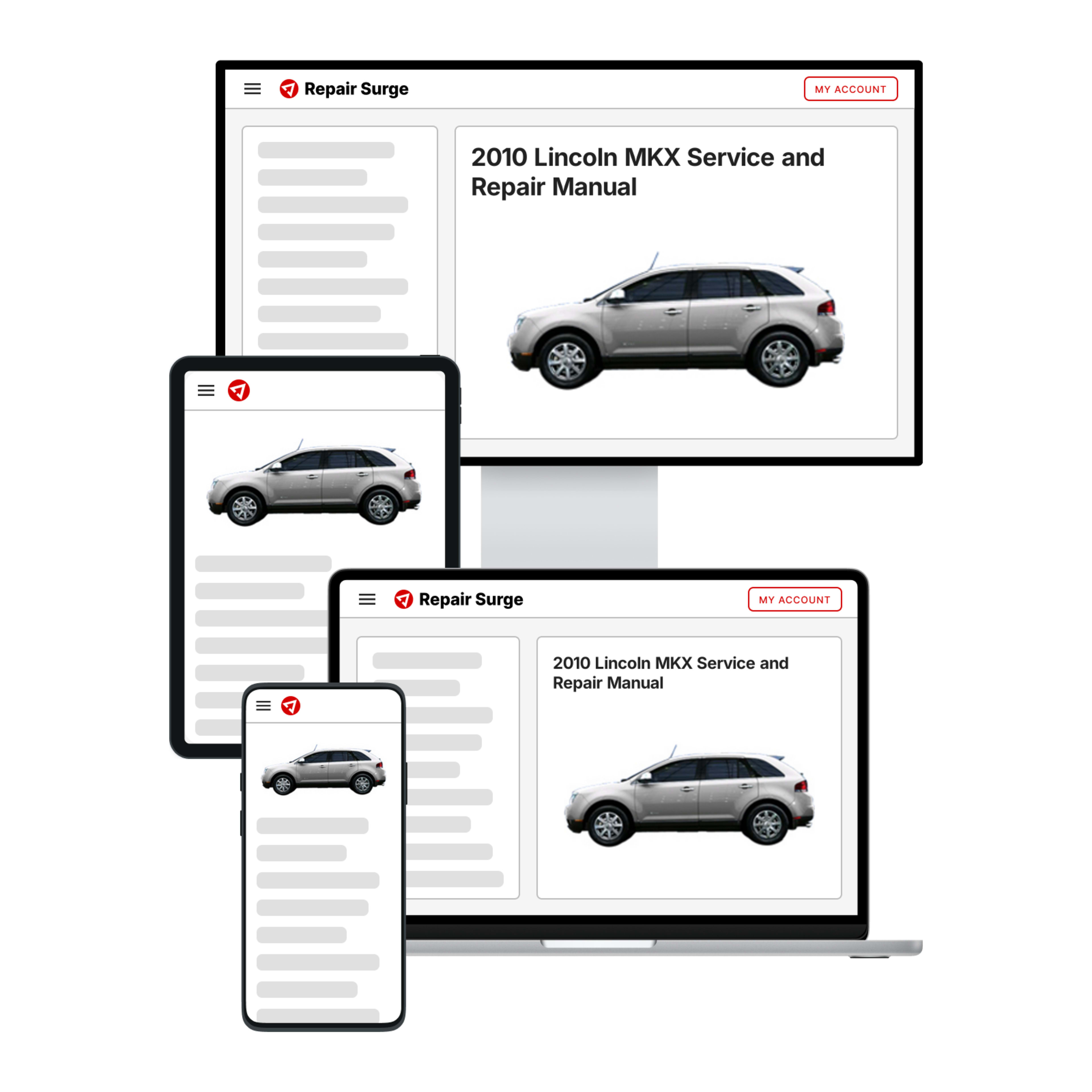 2010 Lincoln MKX service and repair manual hero image