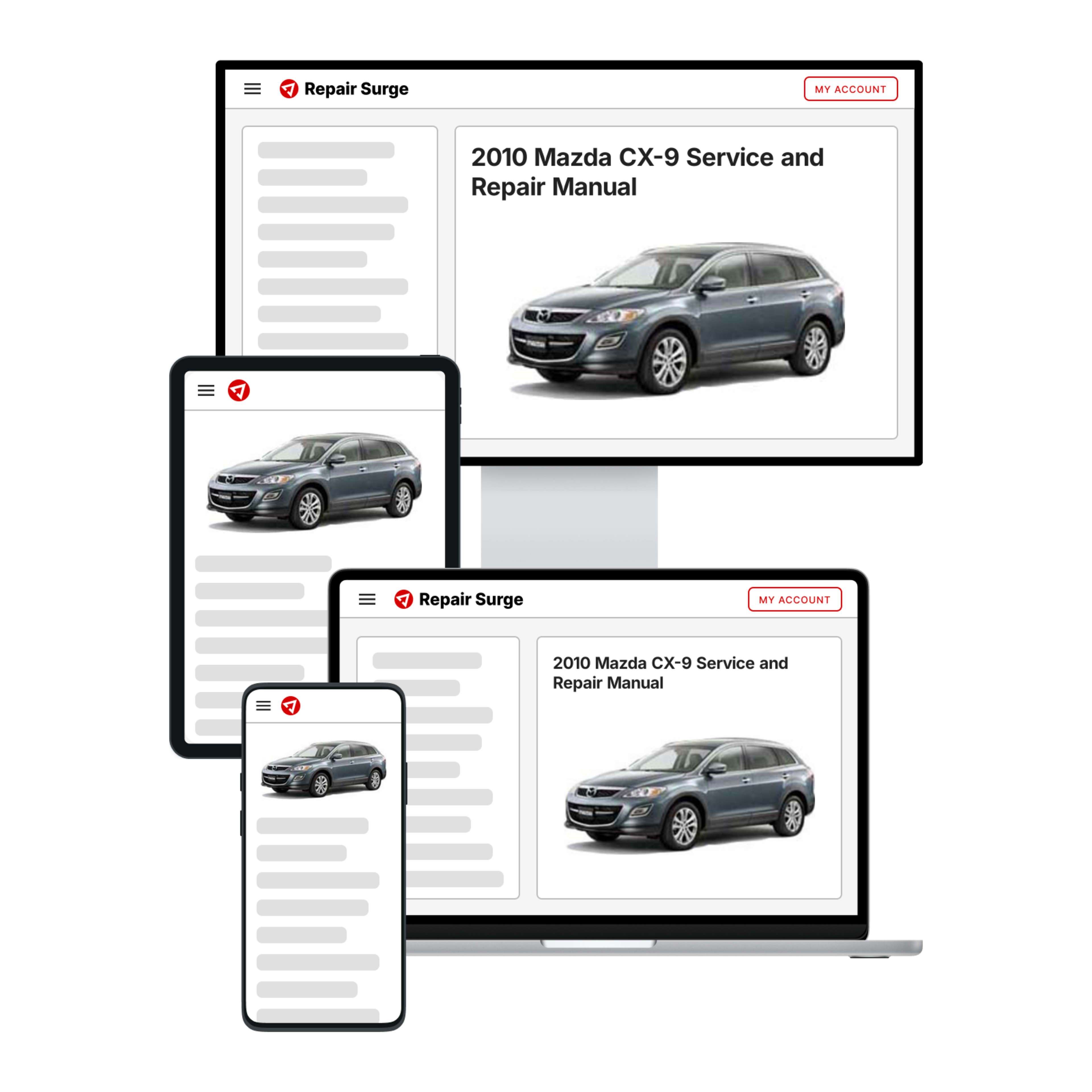 2010 Mazda CX-9 service and repair manual hero image