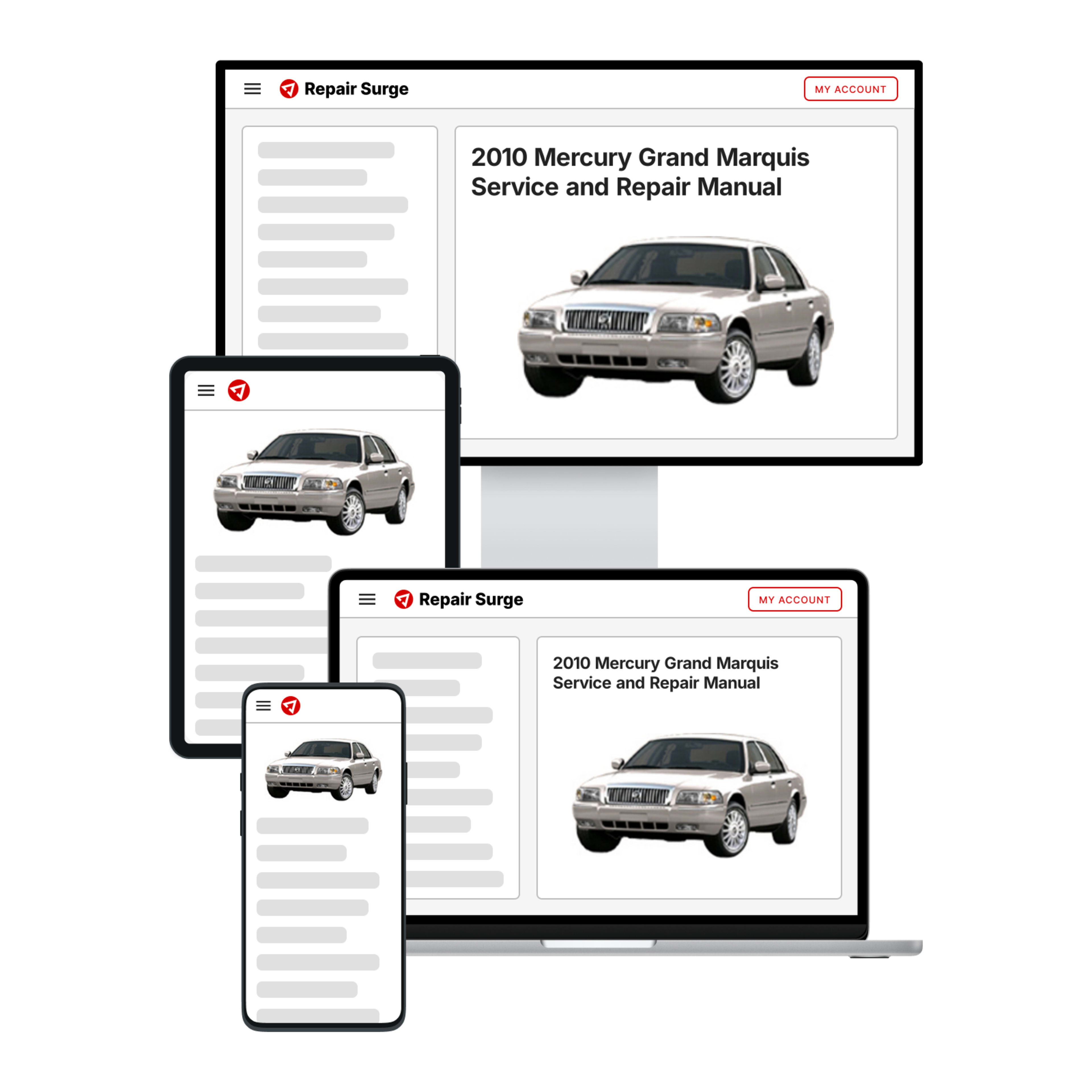 2010 Mercury Grand Marquis service and repair manual hero image