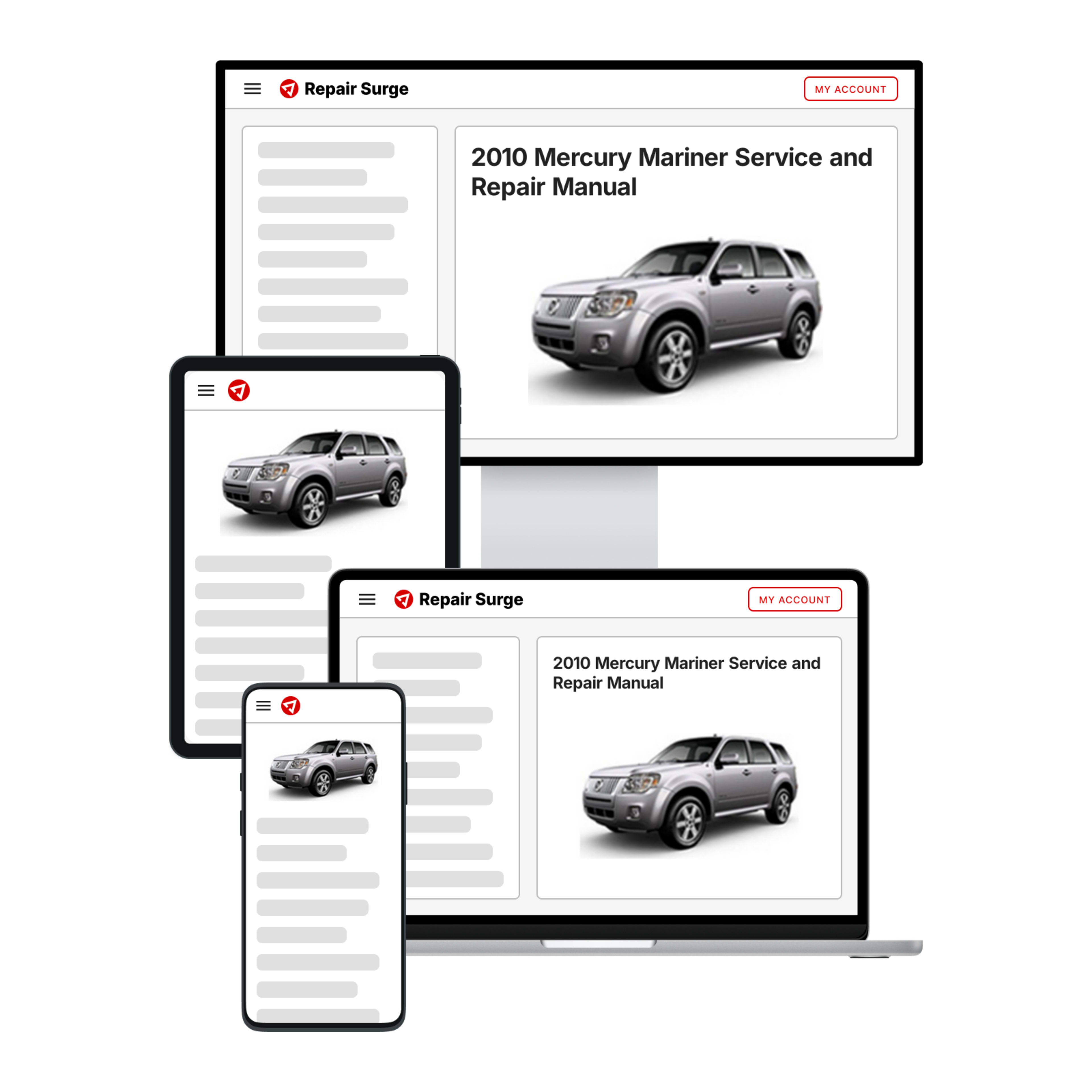 2010 Mercury Mariner service and repair manual hero image