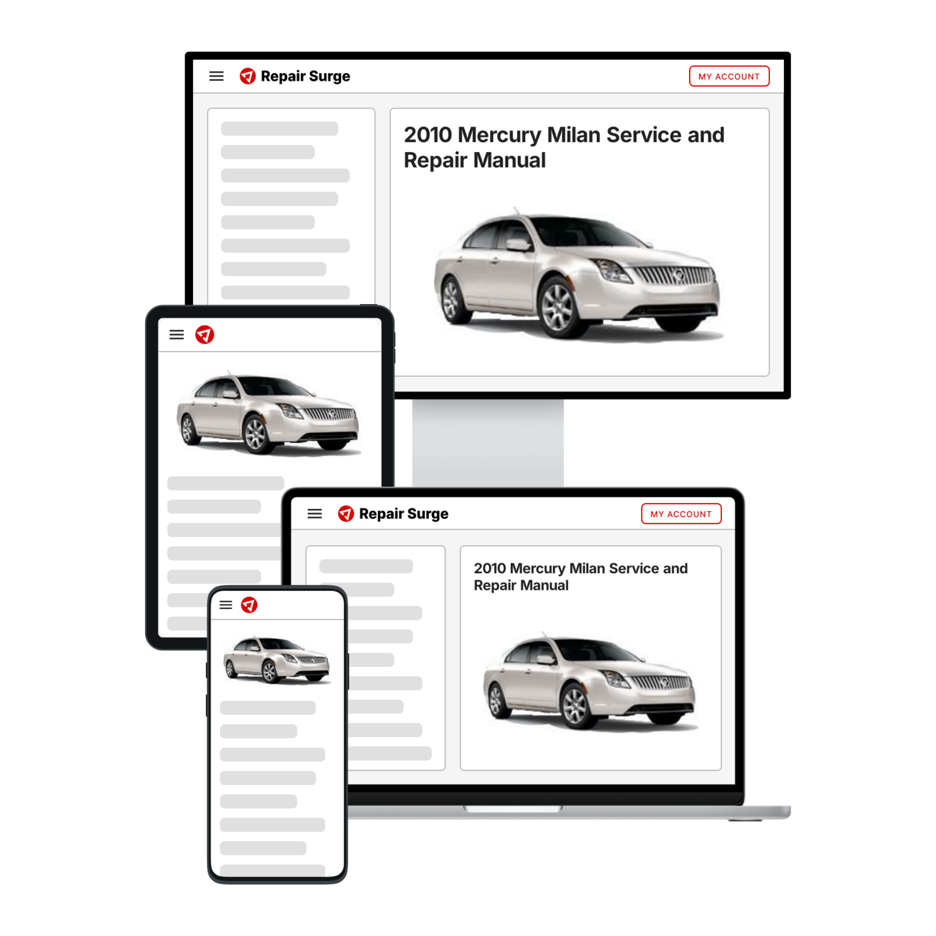 2010 Mercury Milan service and repair manual hero image