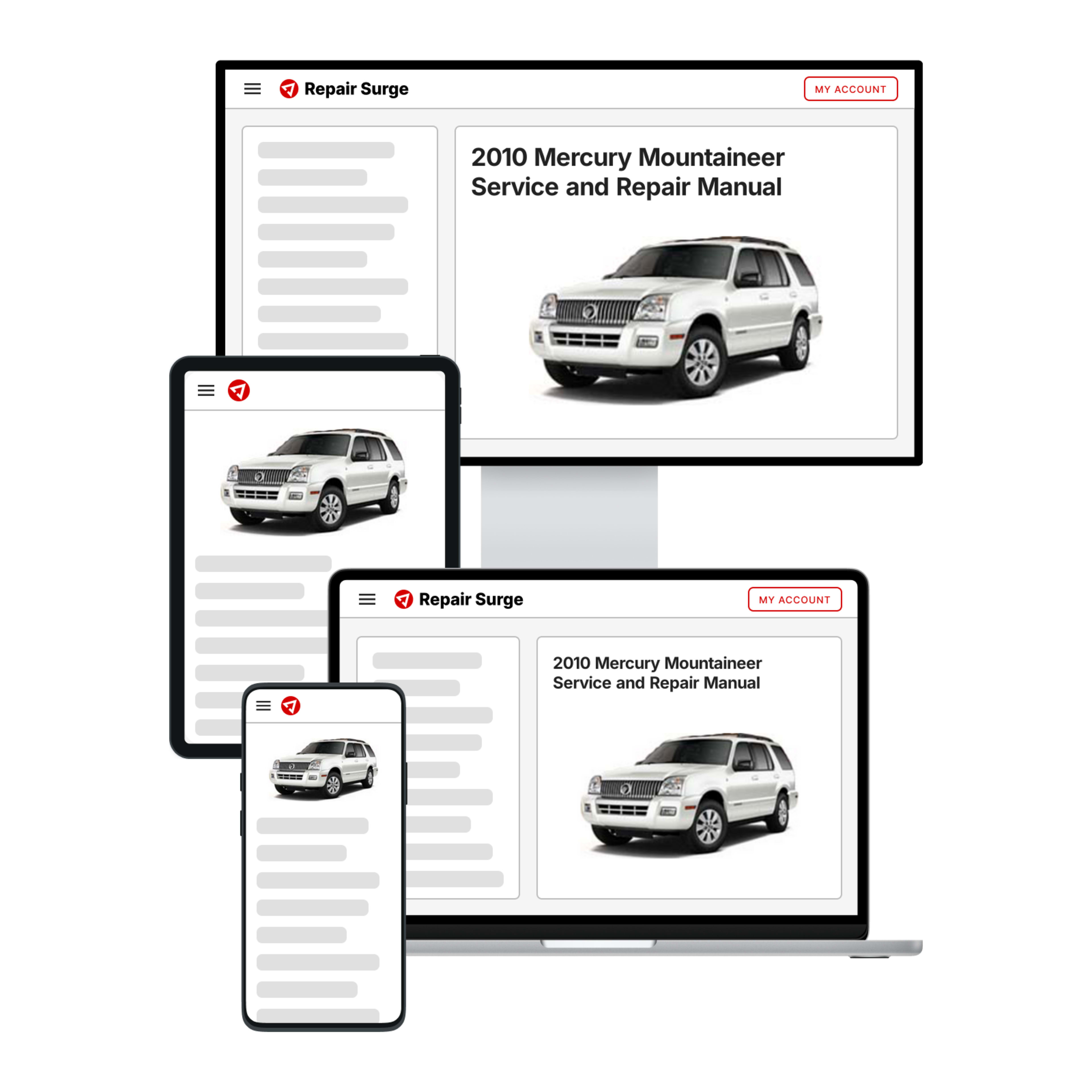 2010 Mercury Mountaineer service and repair manual hero image