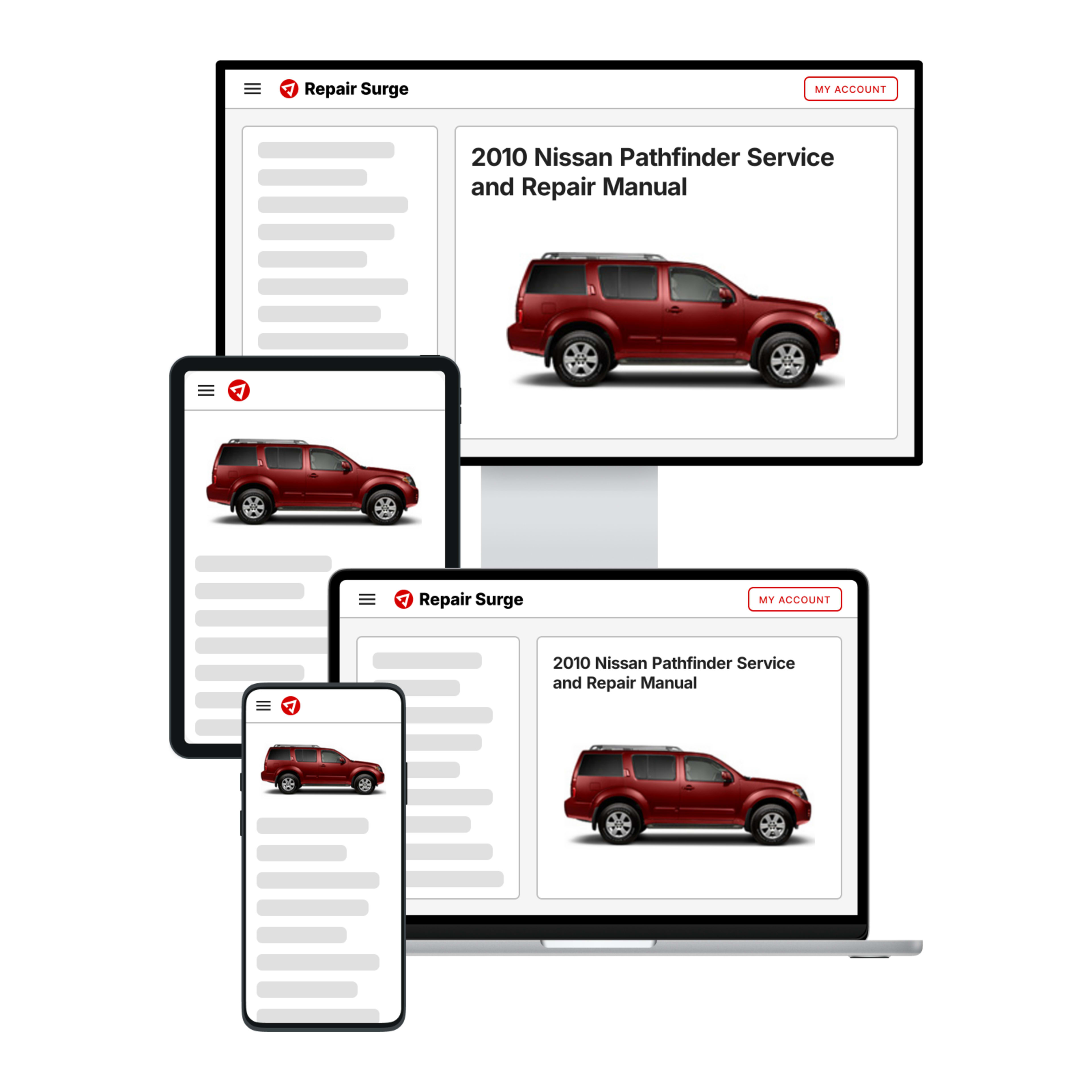 2010 Nissan Pathfinder service and repair manual hero image