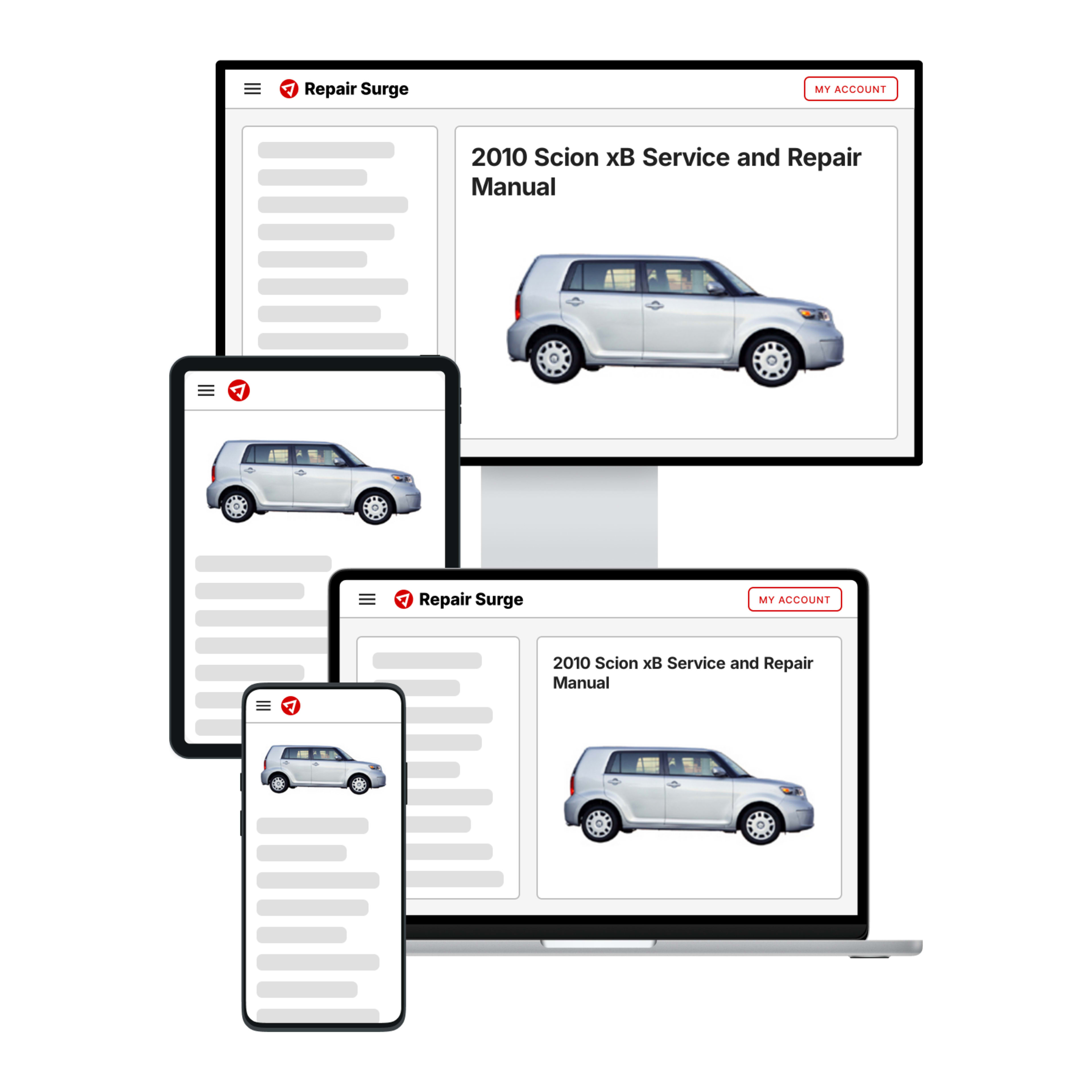 2010 Scion xB service and repair manual hero image