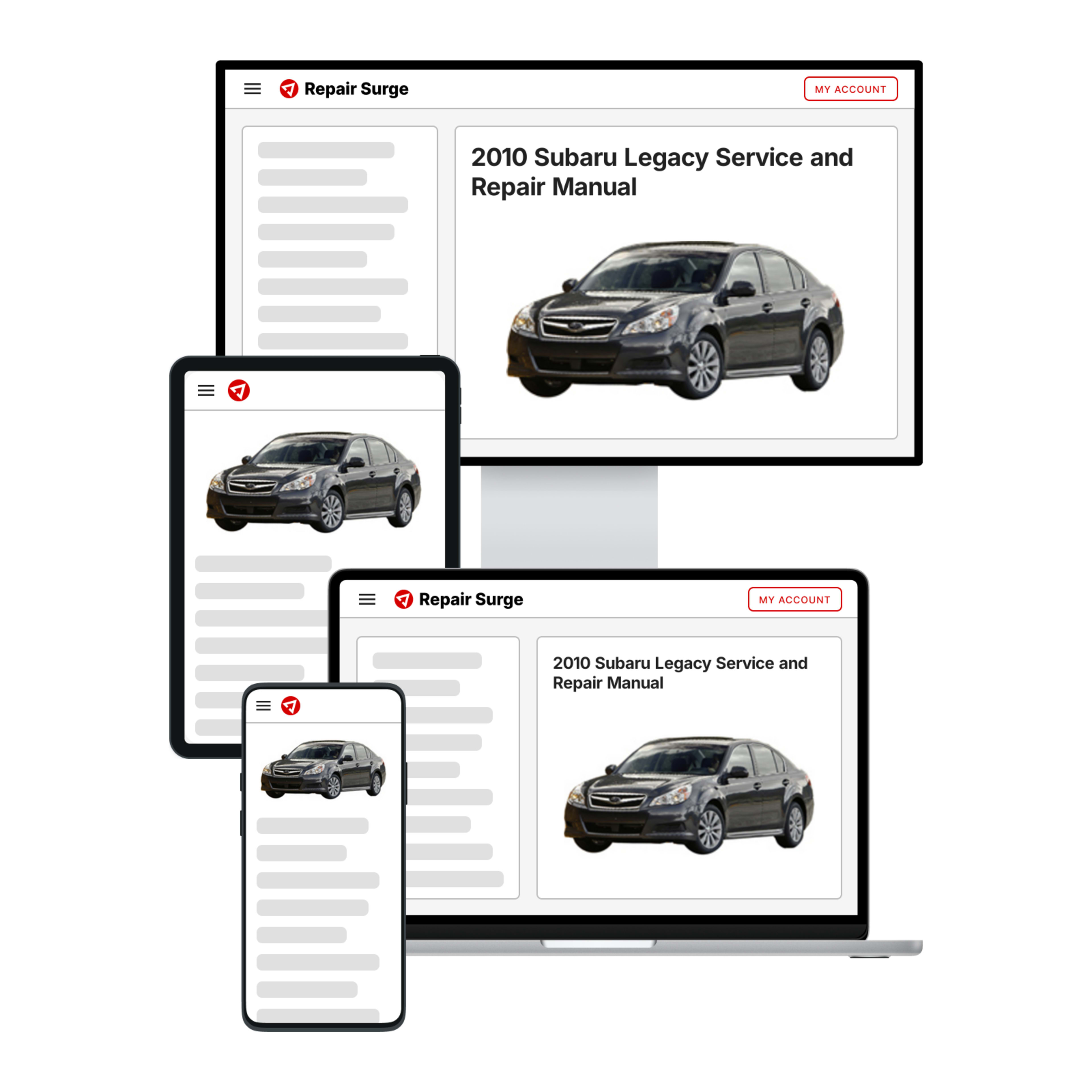 2010 Subaru Legacy service and repair manual hero image