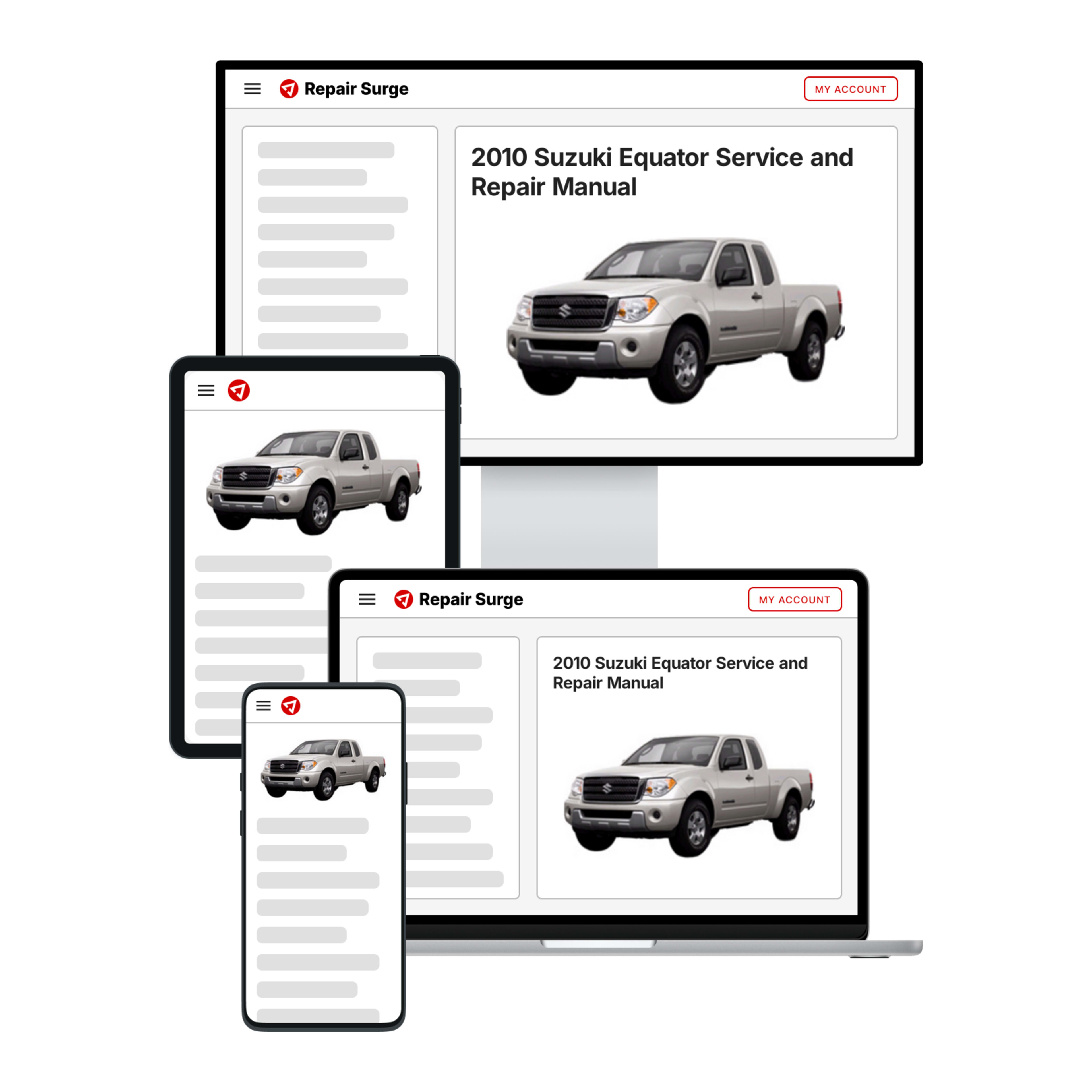 2010 Suzuki Equator service and repair manual hero image