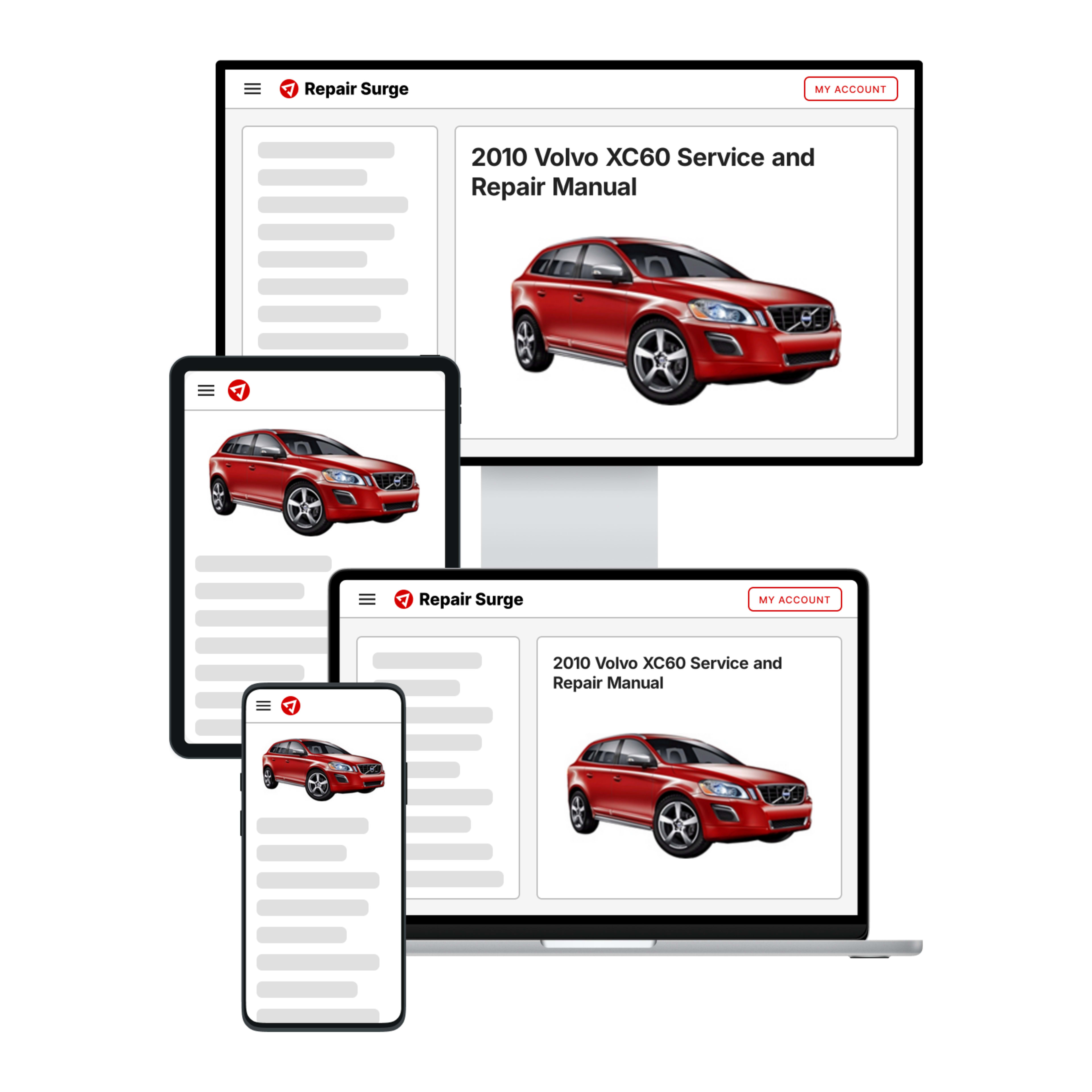 2010 Volvo XC60 service and repair manual hero image