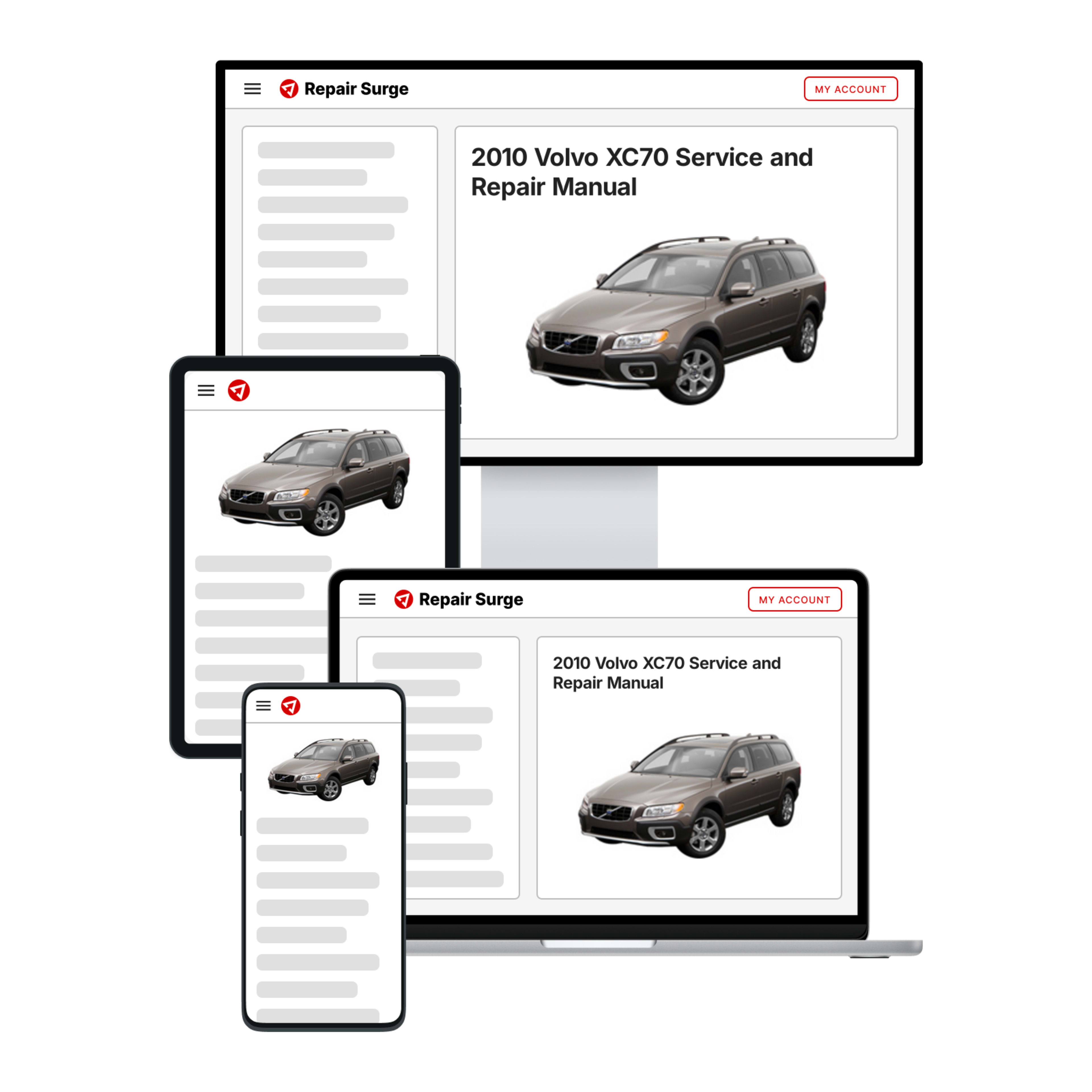 2010 Volvo XC70 service and repair manual hero image