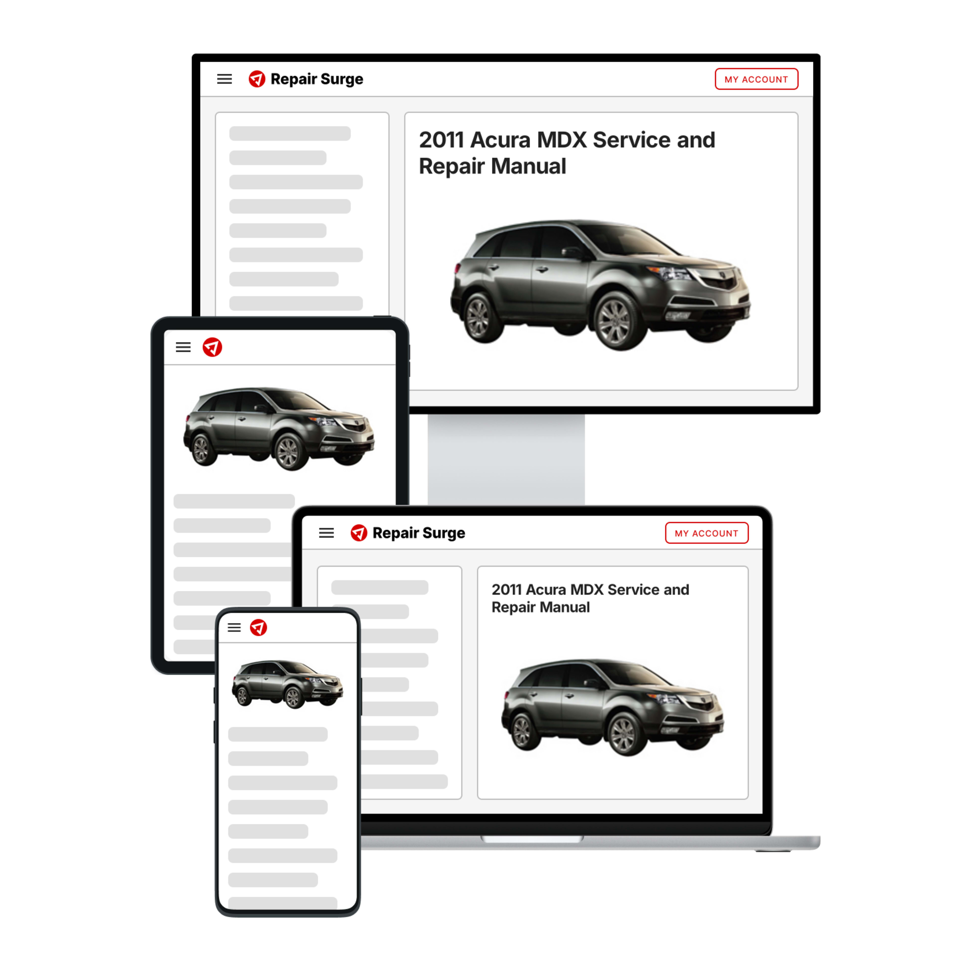 2011 Acura MDX service and repair manual hero image