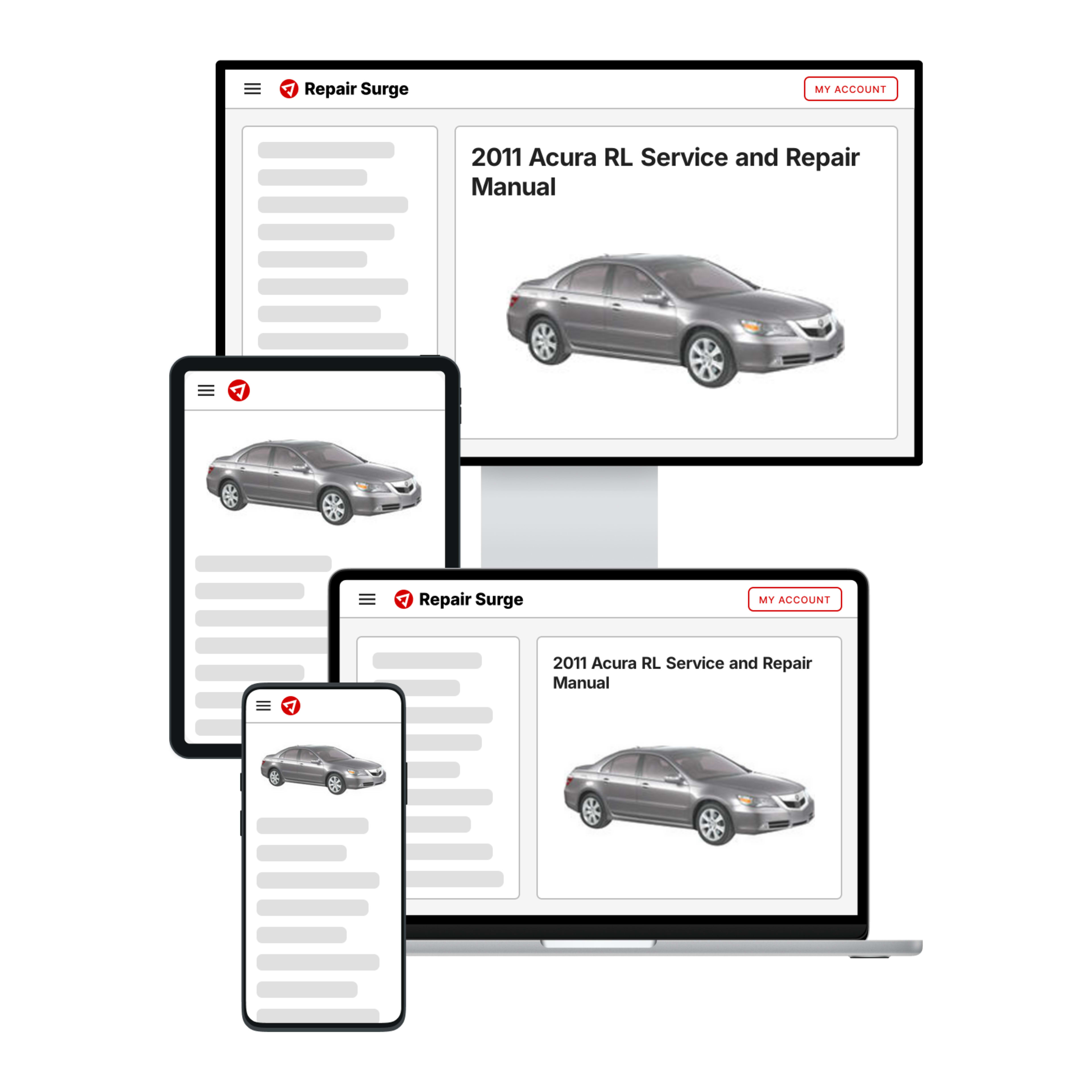 2011 Acura RL service and repair manual hero image