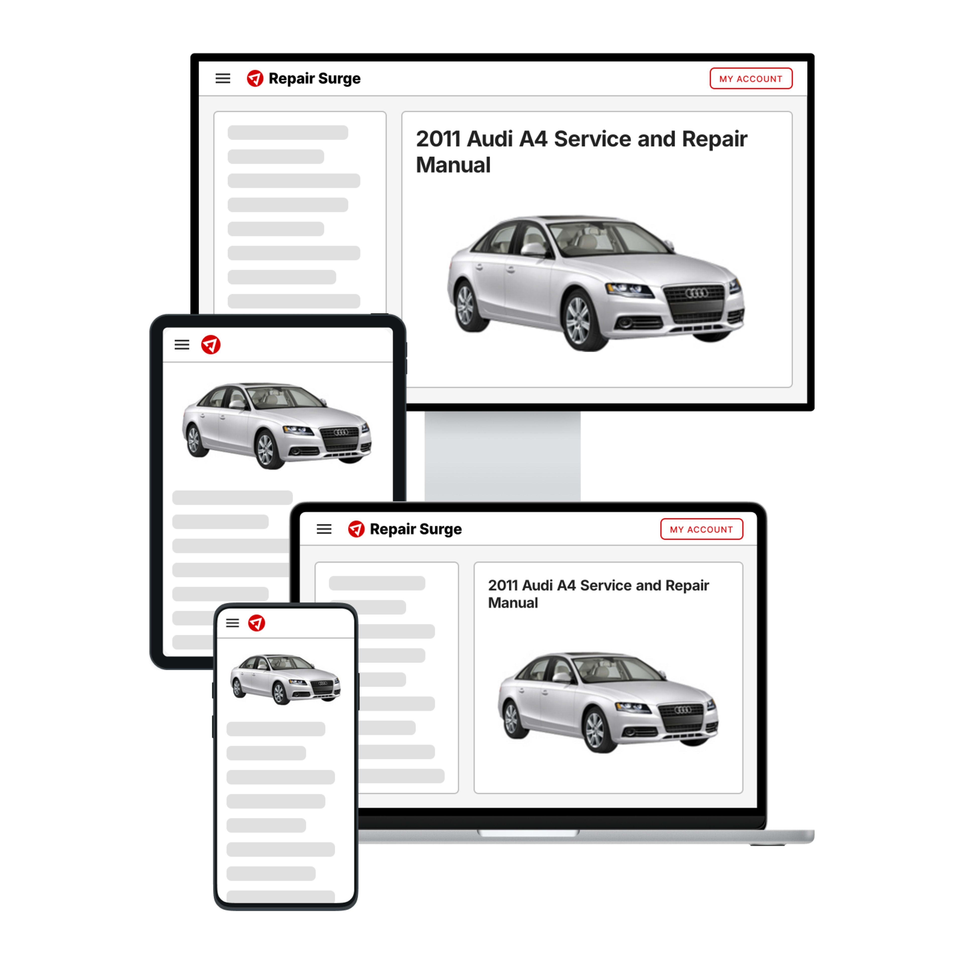 2011 Audi A4 service and repair manual hero image