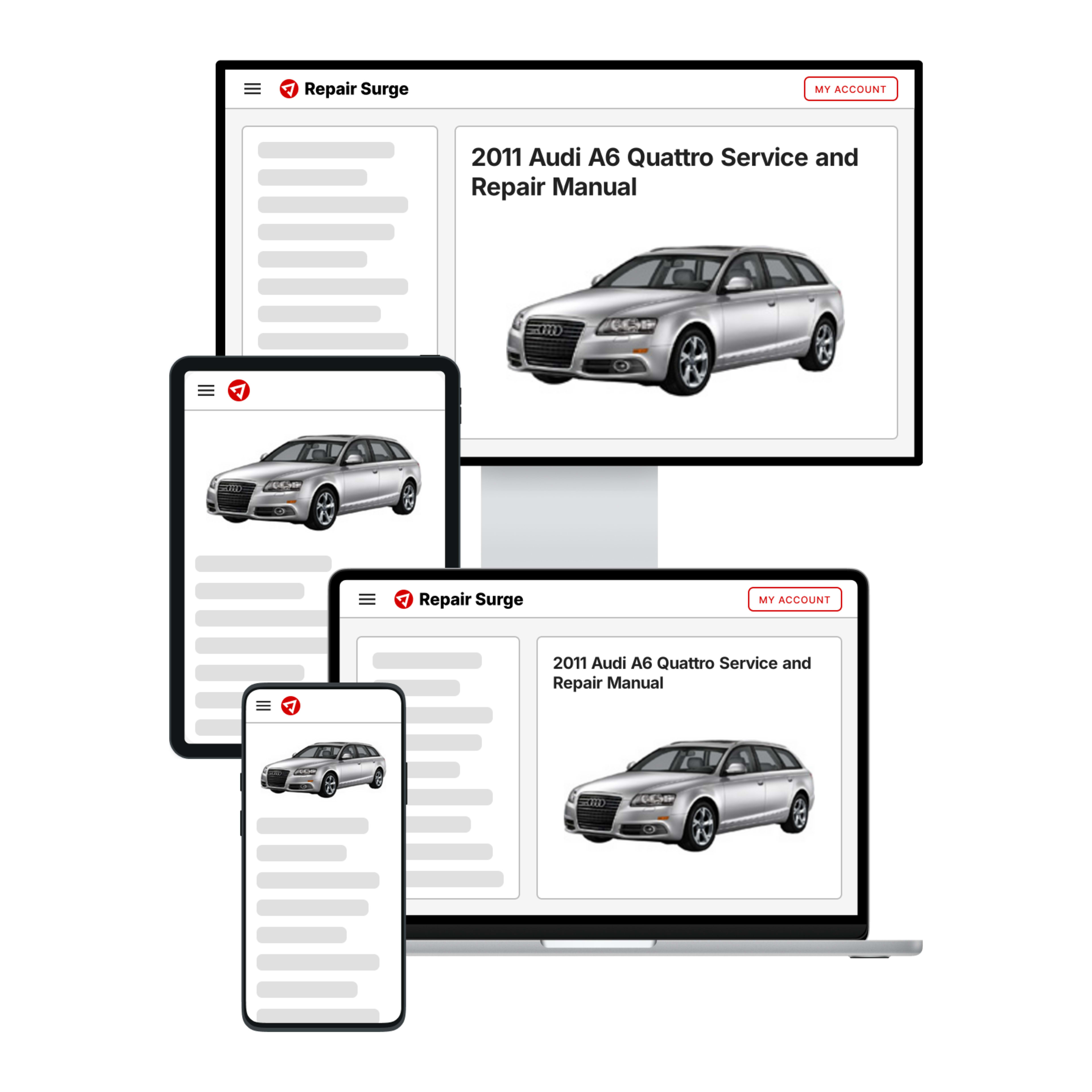 2011 Audi A6 Quattro service and repair manual hero image
