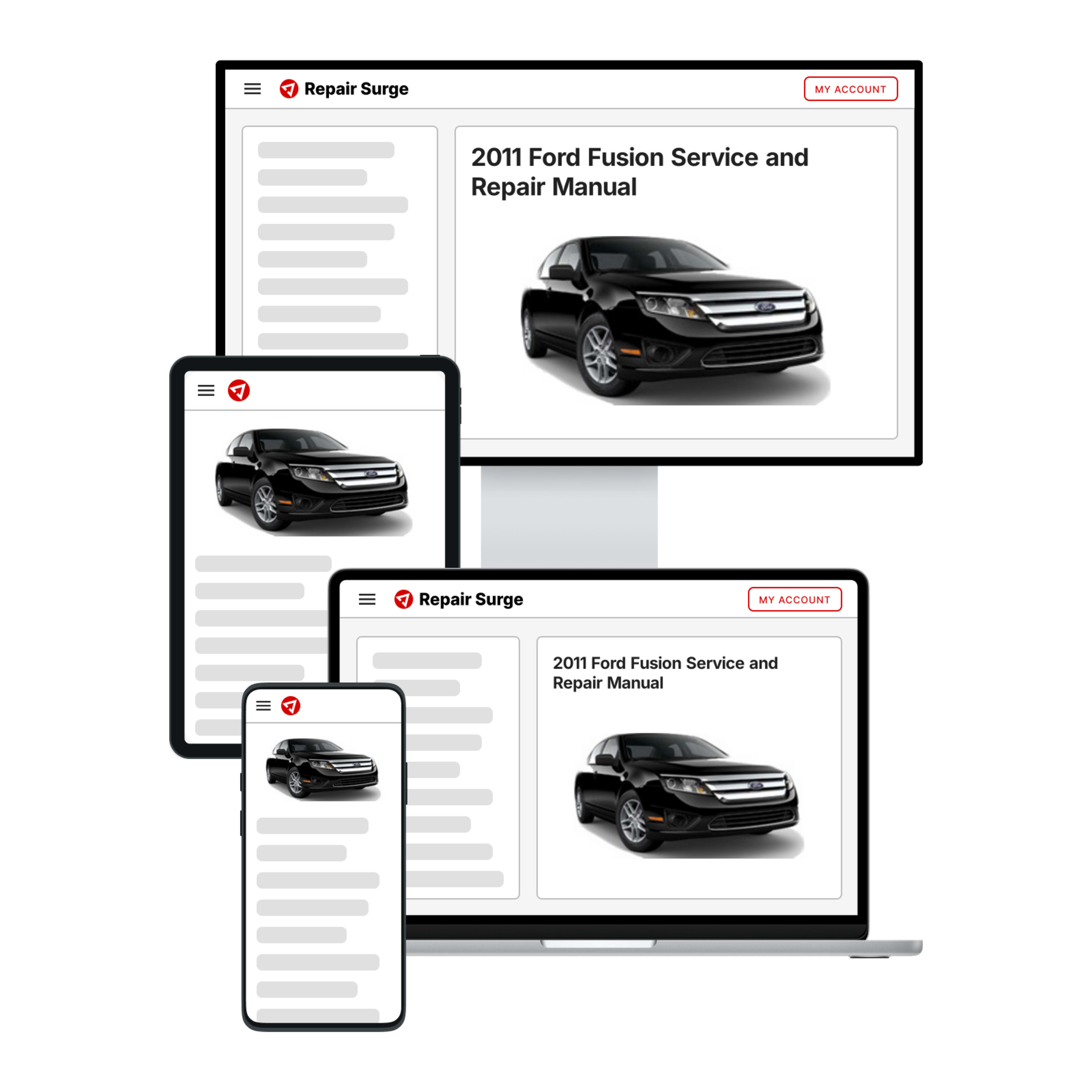 2011 Ford Fusion service and repair manual hero image