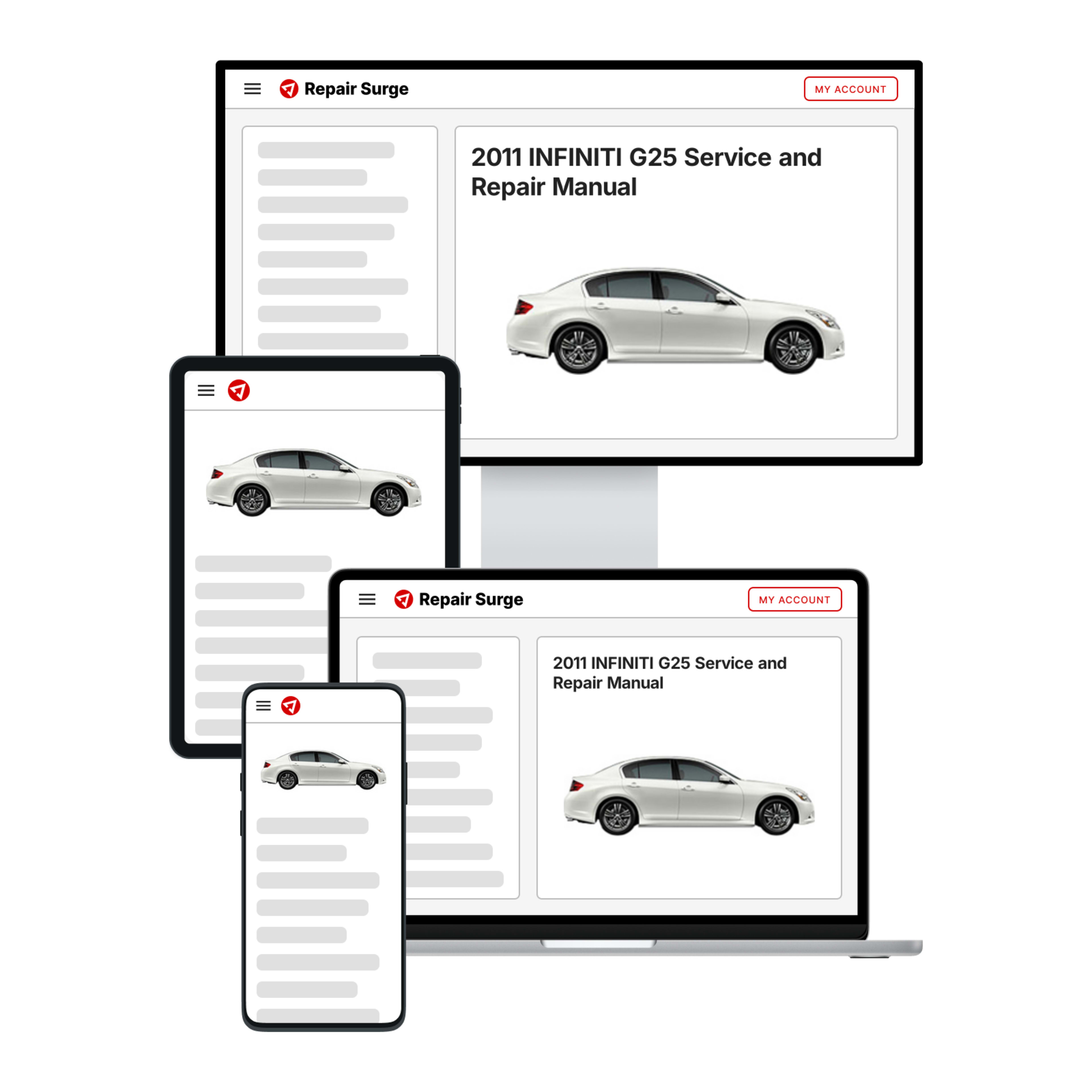 2011 INFINITI G25 service and repair manual hero image