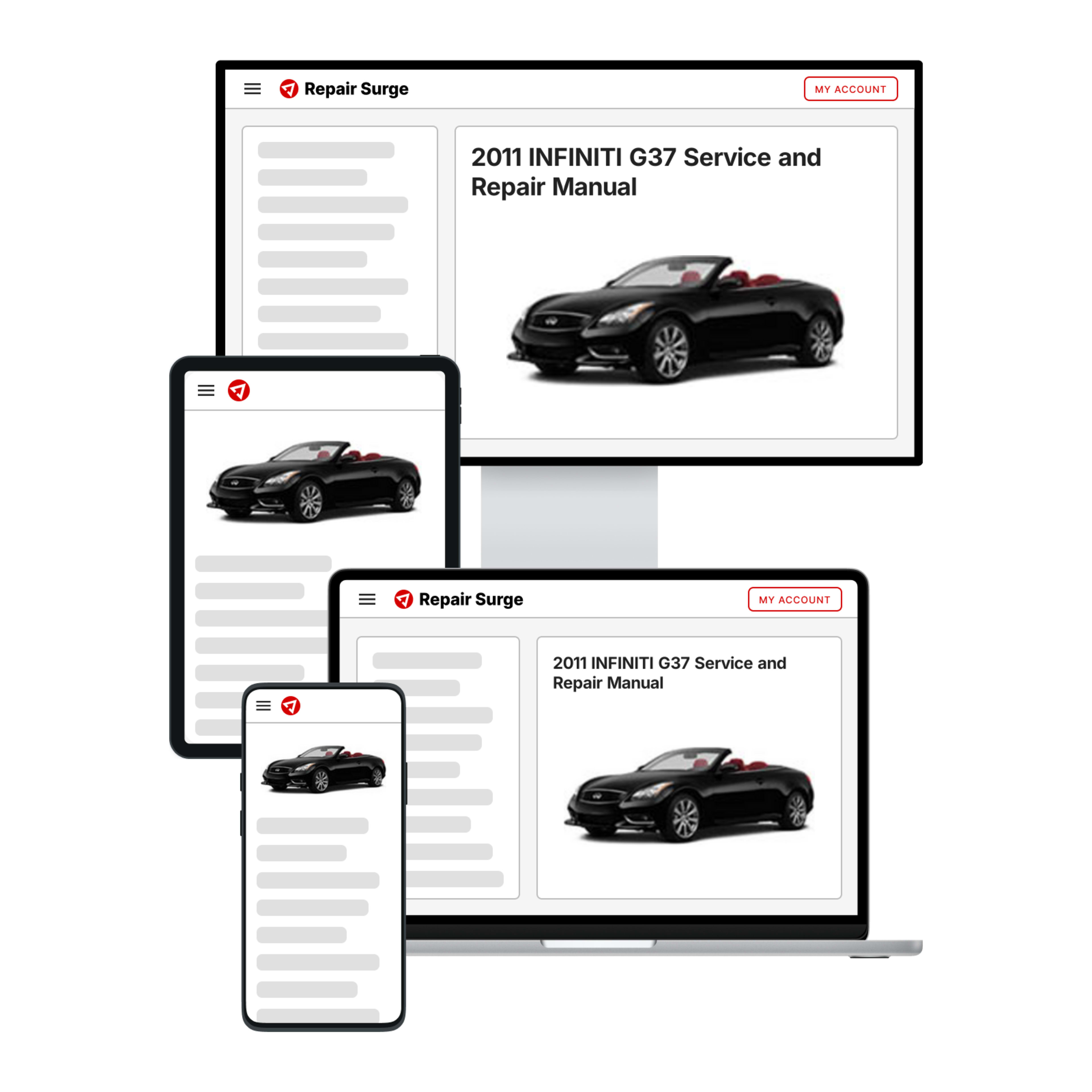 2011 INFINITI G37 service and repair manual hero image