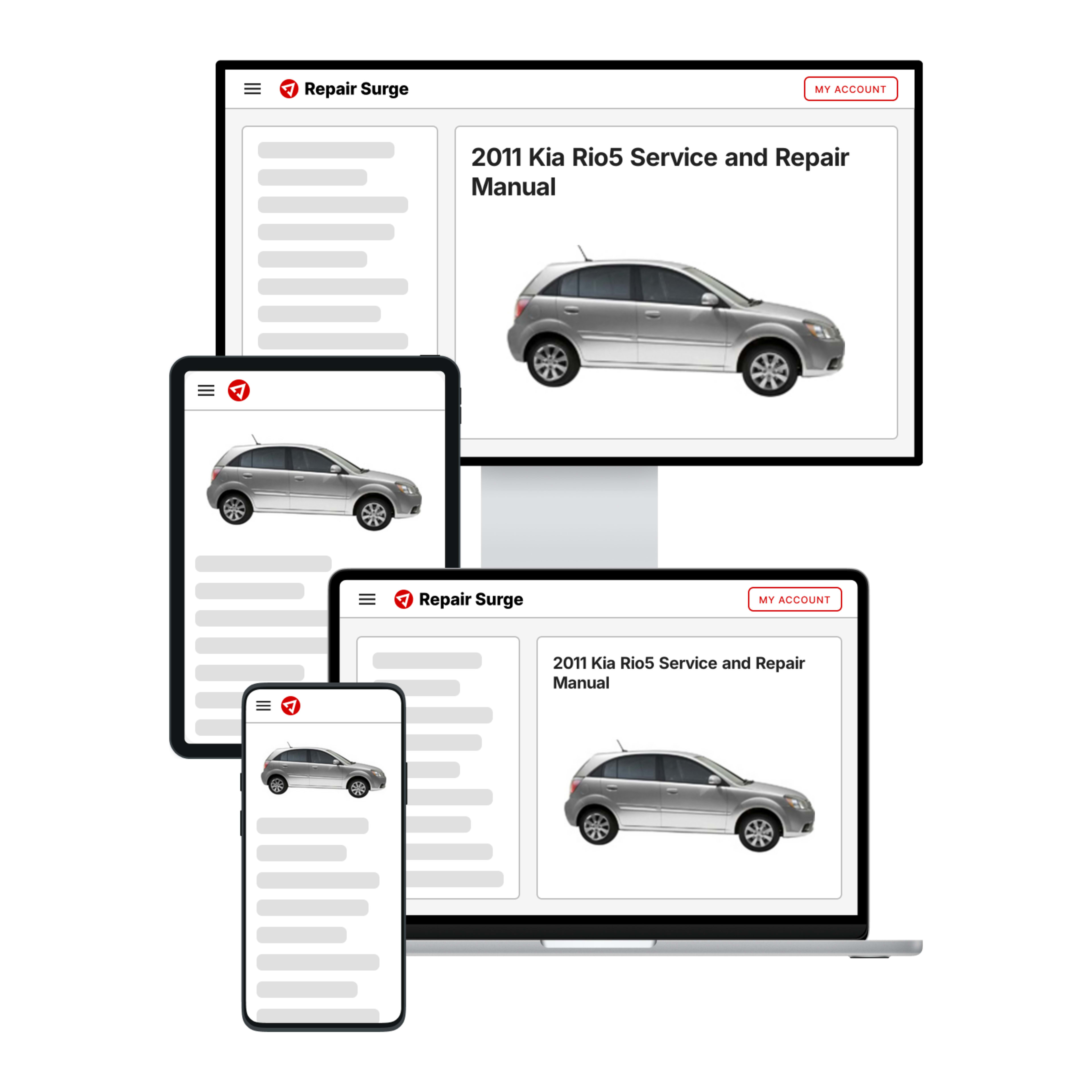2011 Kia Rio5 service and repair manual hero image
