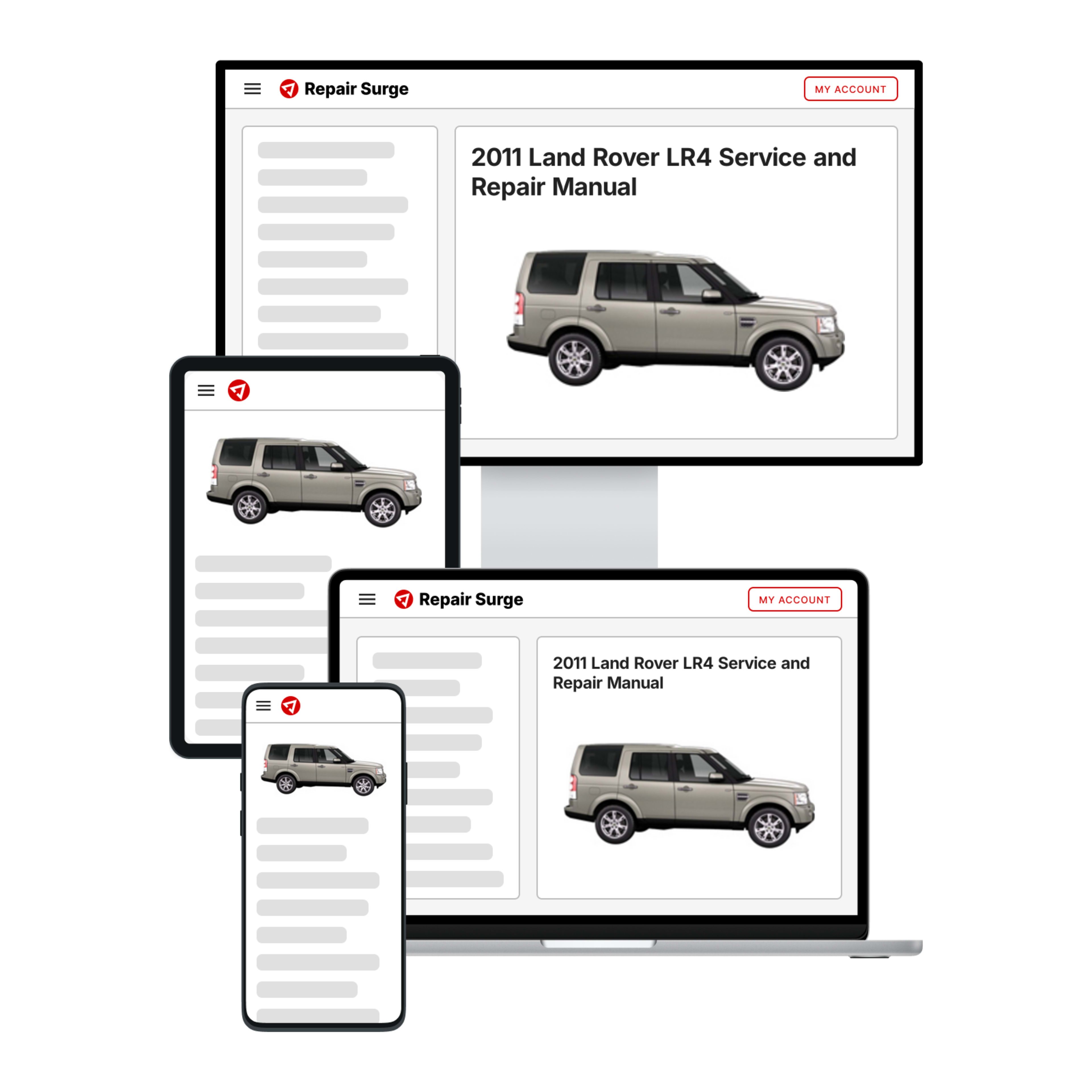 2011 Land Rover LR4 service and repair manual hero image