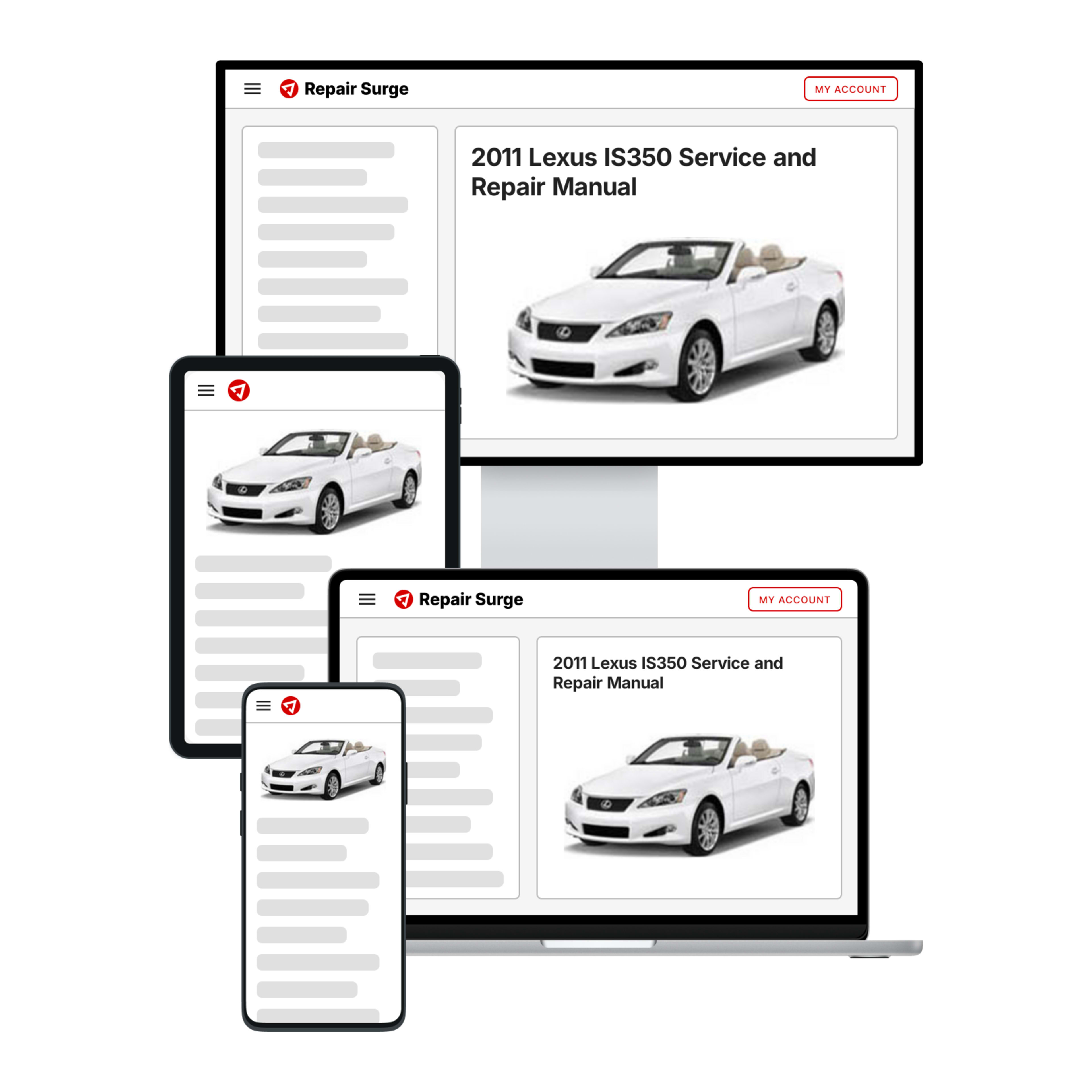 2011 Lexus IS350 service and repair manual hero image