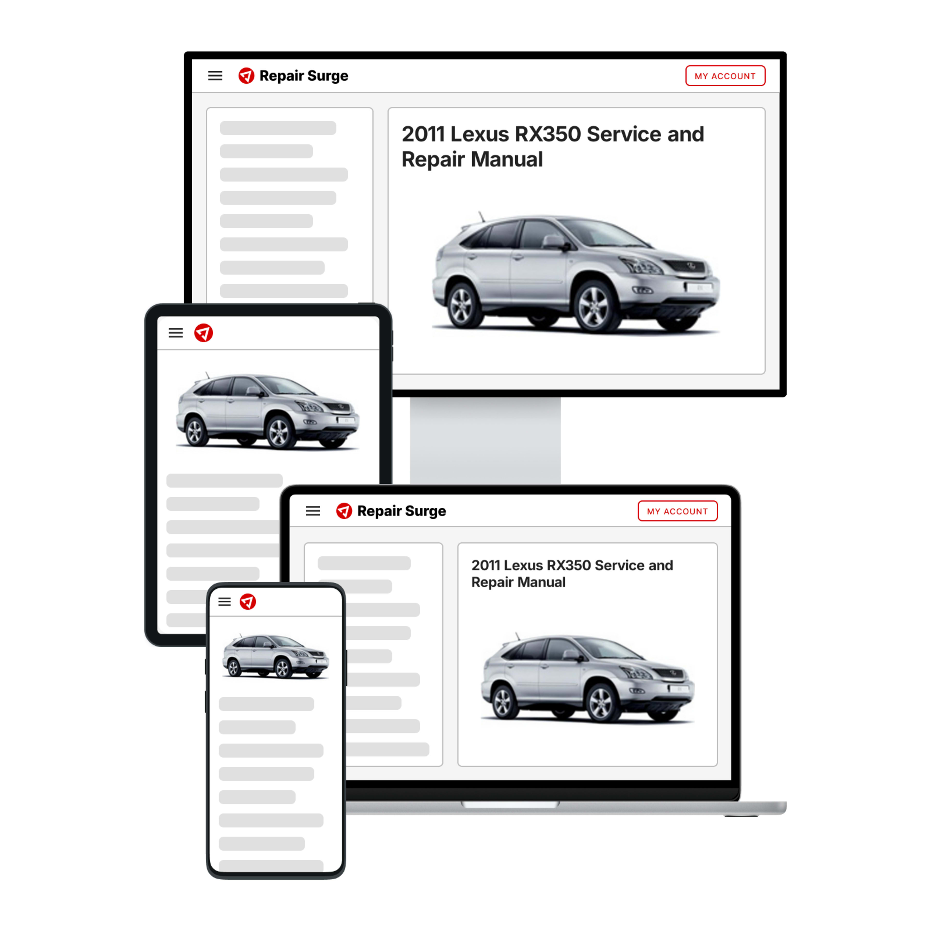 2011 Lexus RX350 service and repair manual hero image