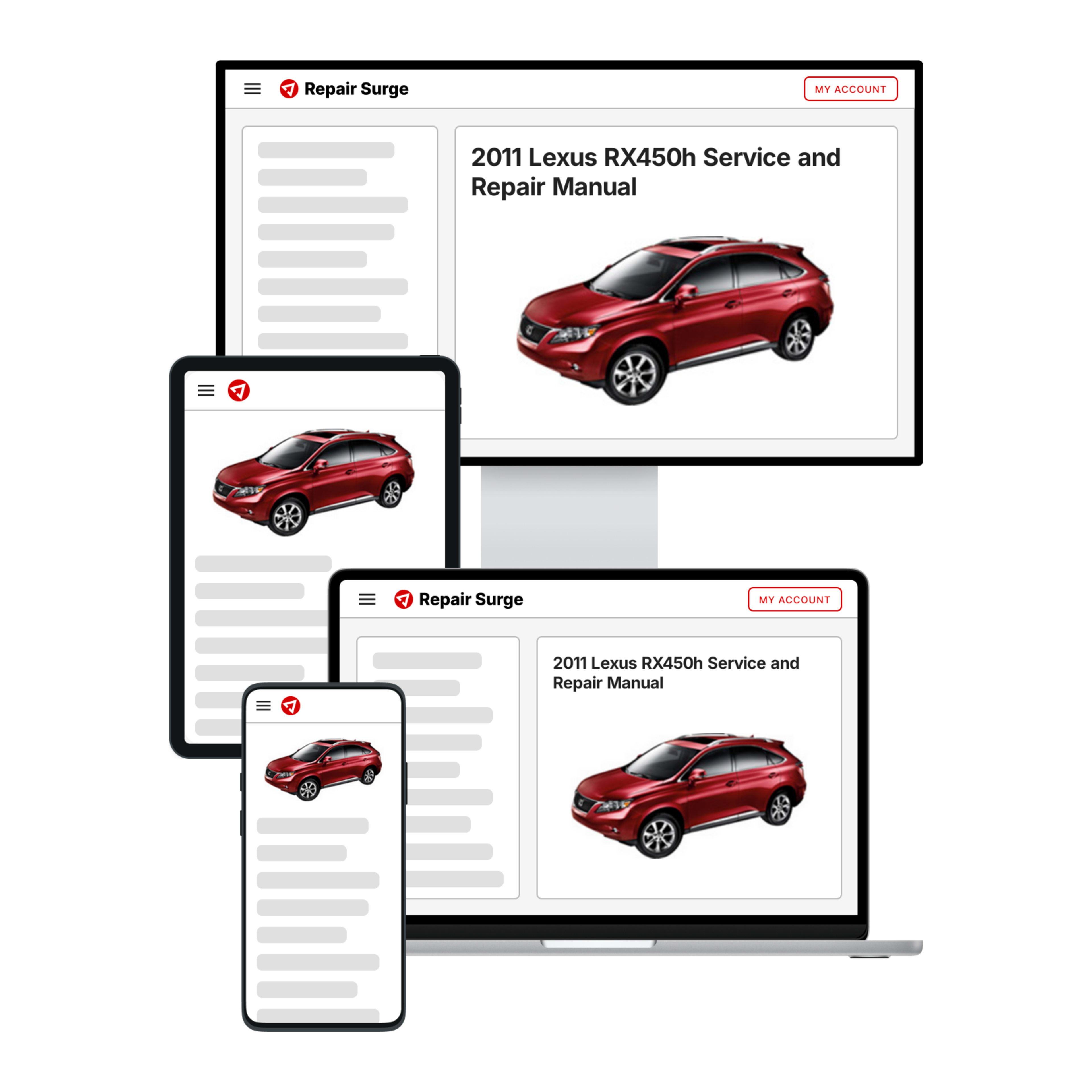 2011 Lexus RX450h service and repair manual hero image
