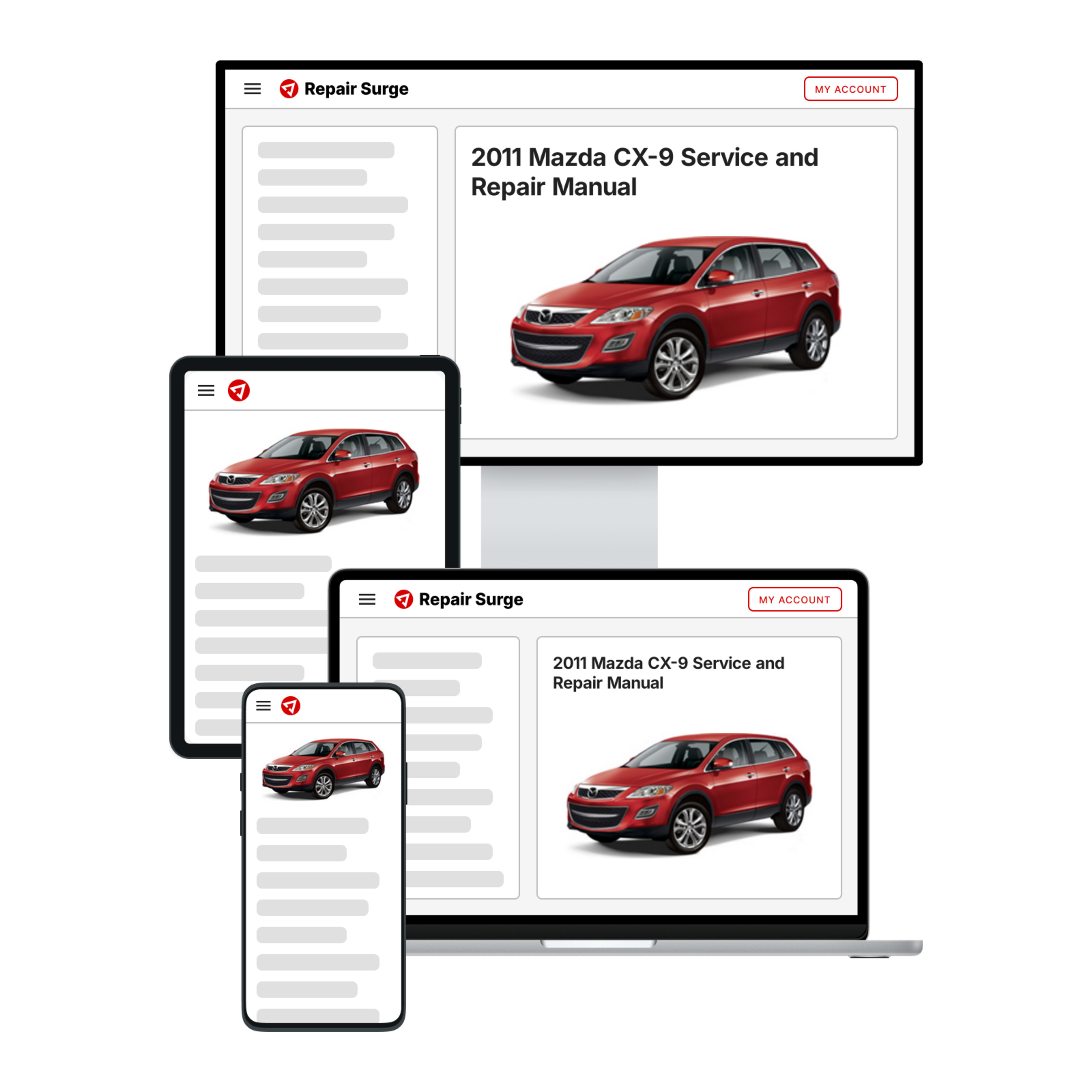 2011 Mazda CX-9 service and repair manual hero image