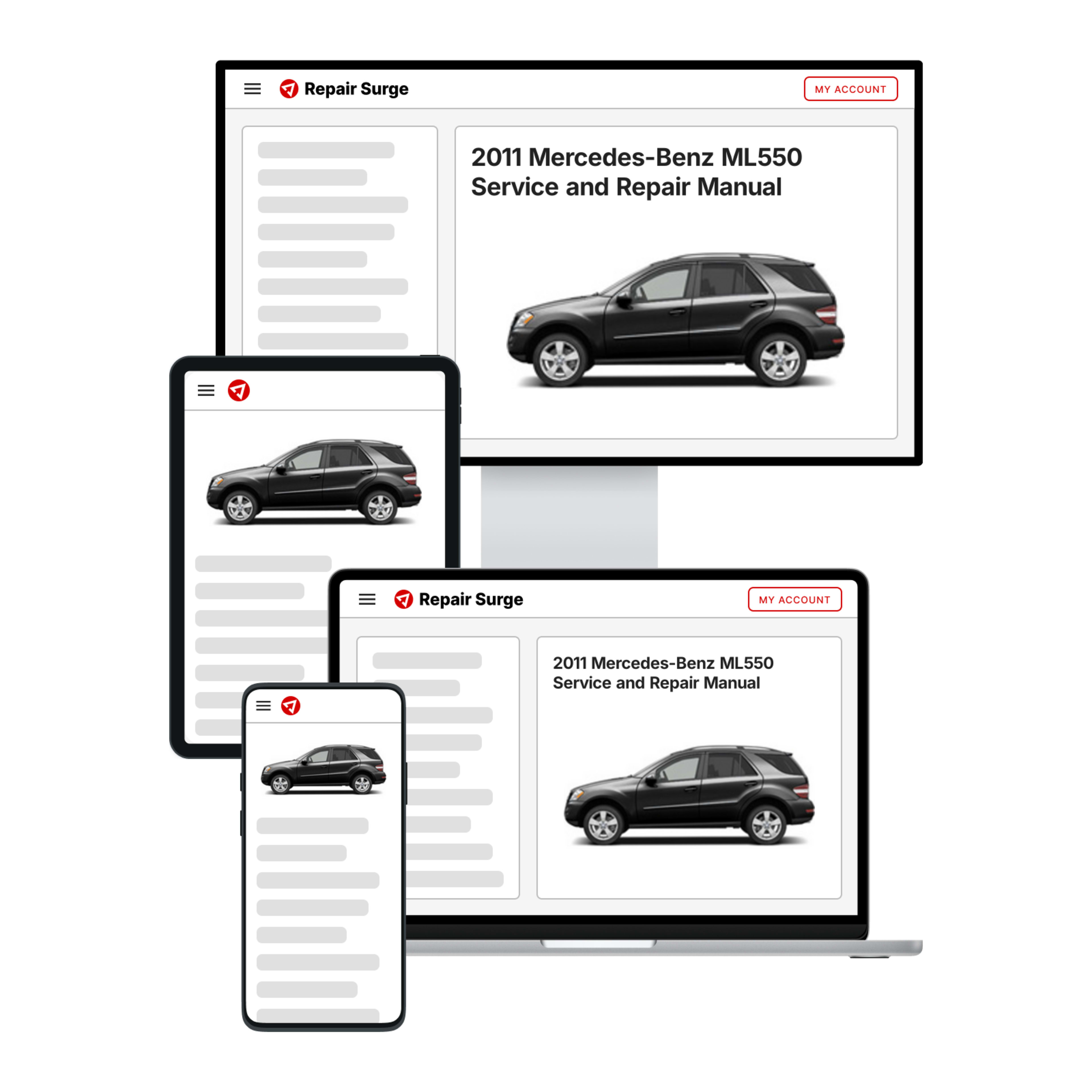 2011 Mercedes-Benz ML550 service and repair manual hero image