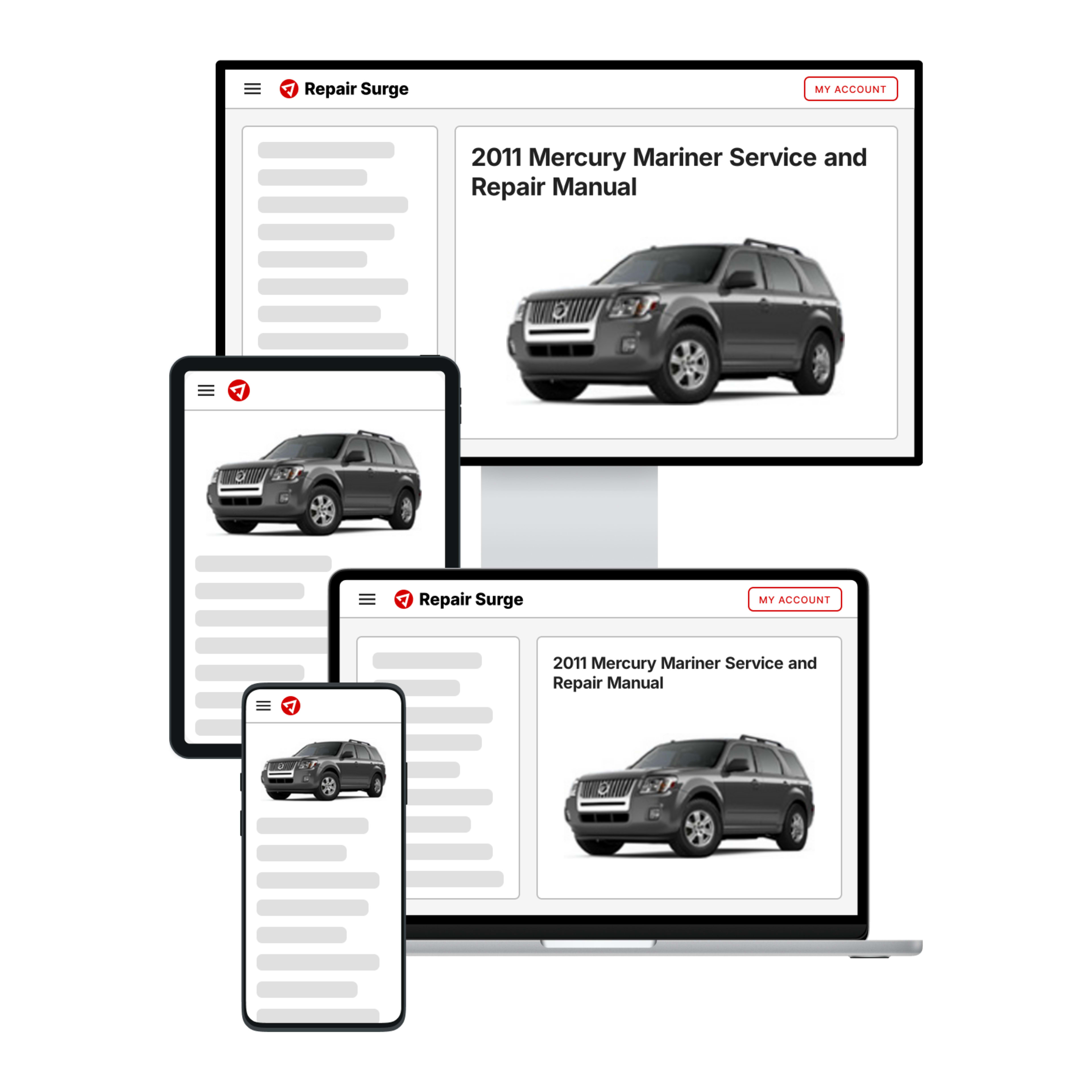 2011 Mercury Mariner service and repair manual hero image