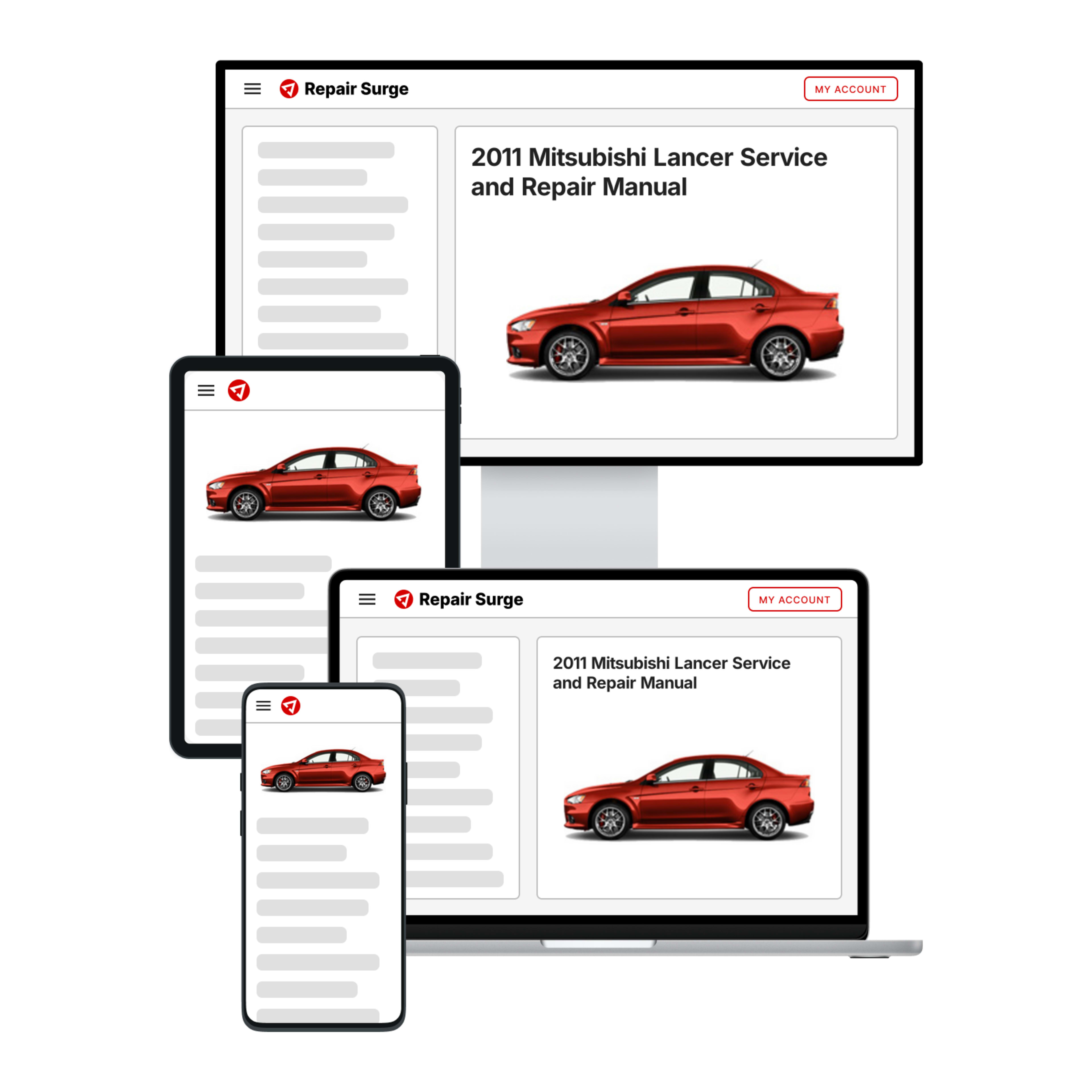 2011 Mitsubishi Lancer service and repair manual hero image