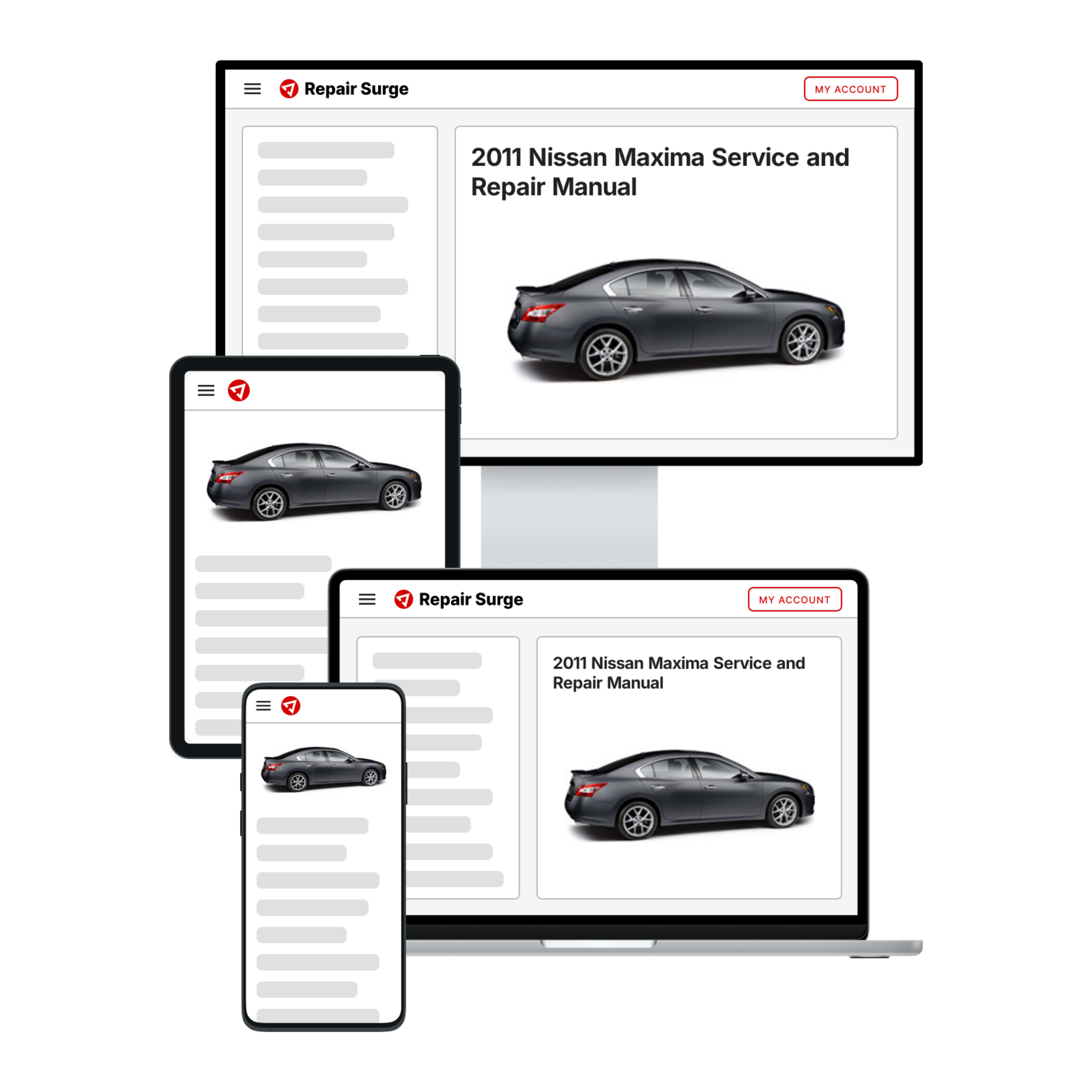 2011 Nissan Maxima service and repair manual hero image