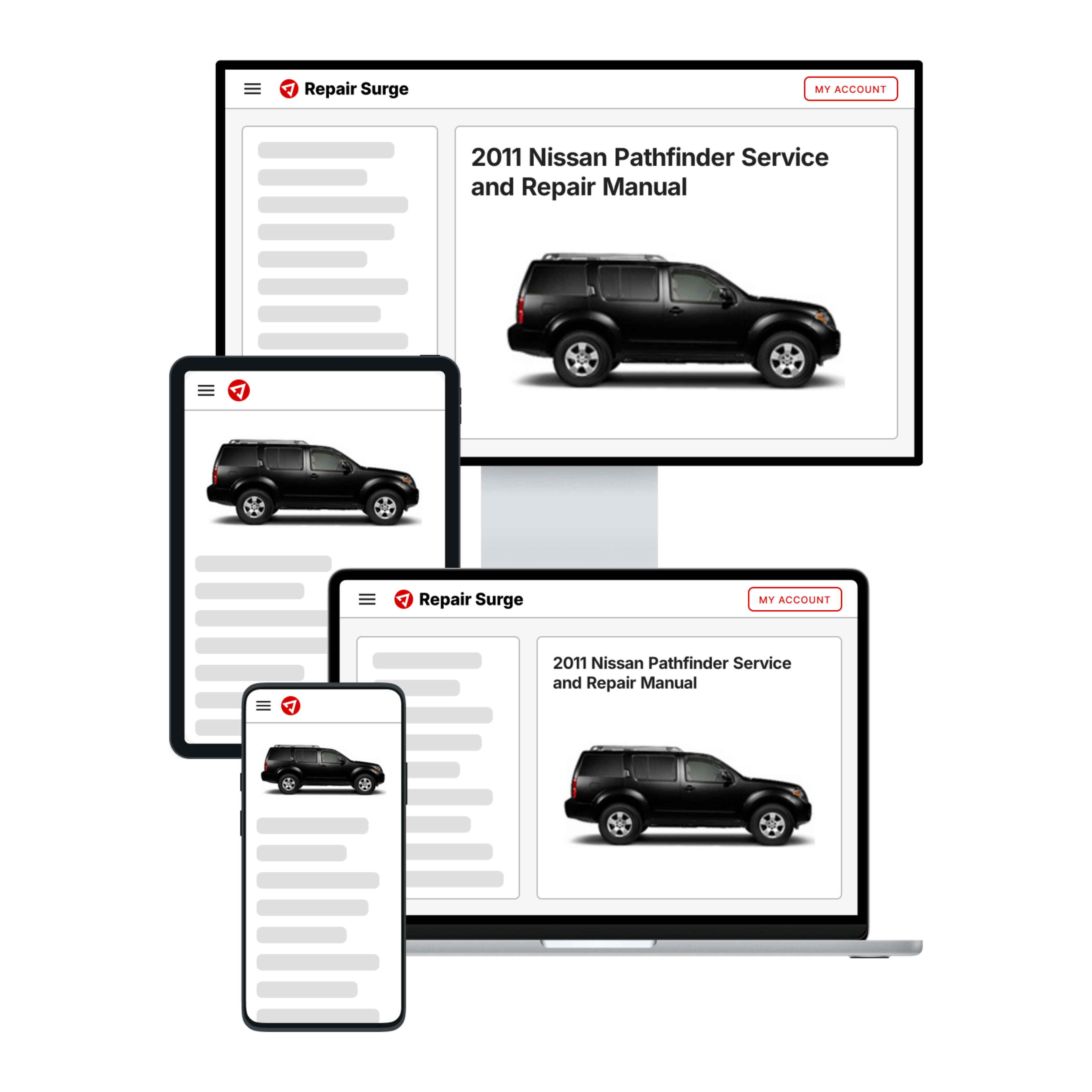 2011 Nissan Pathfinder service and repair manual hero image