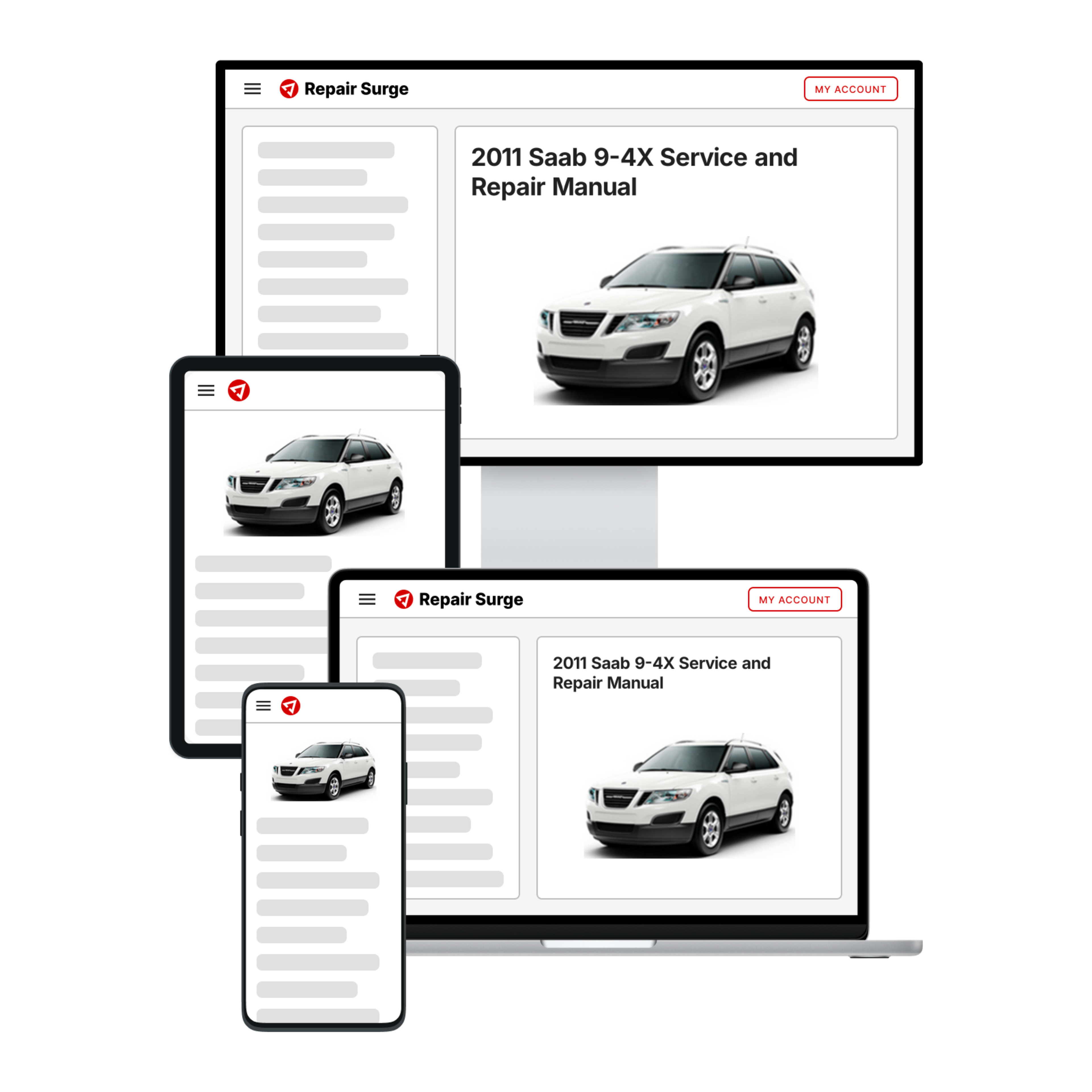 2011 Saab 9-4X service and repair manual hero image