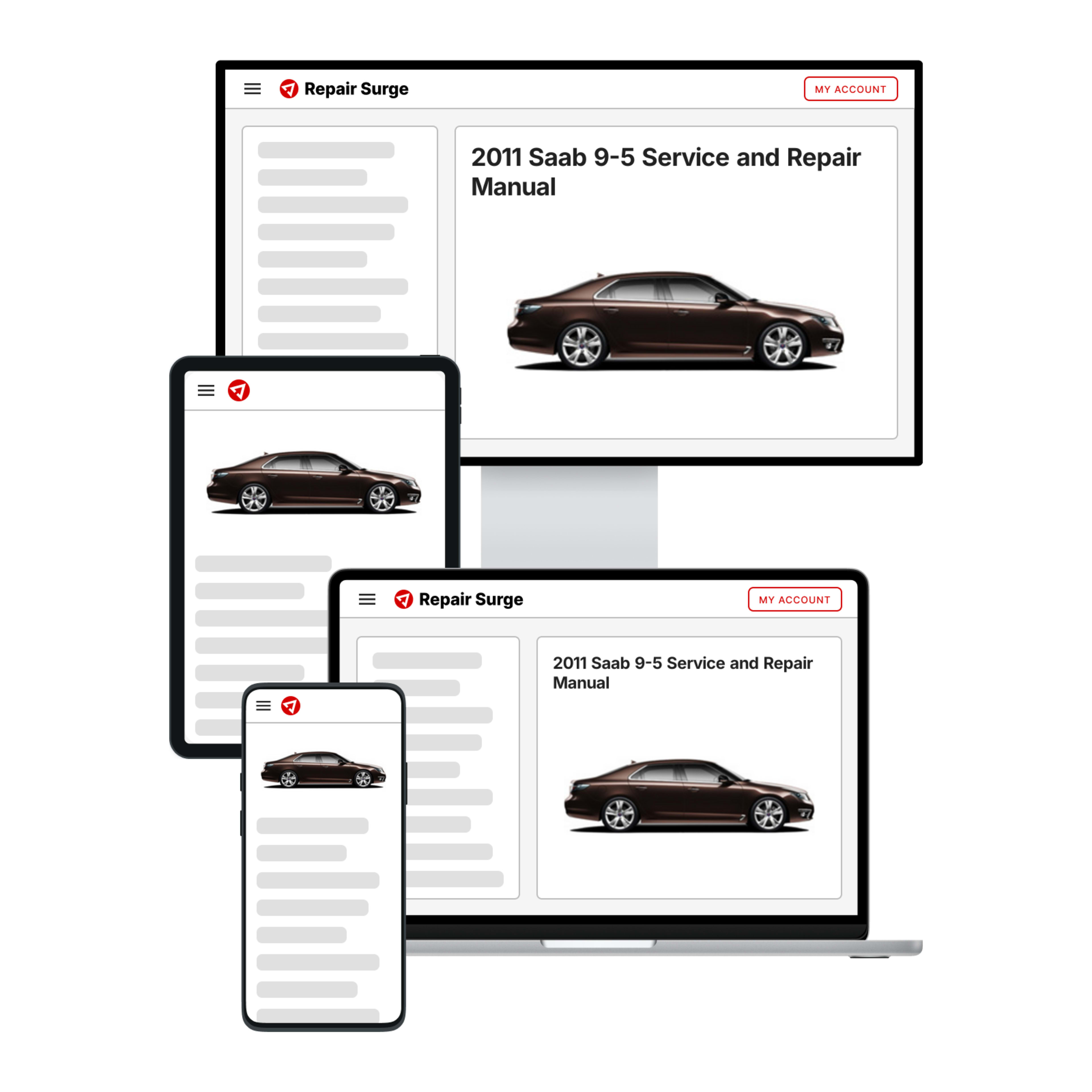 2011 Saab 9-5 service and repair manual hero image