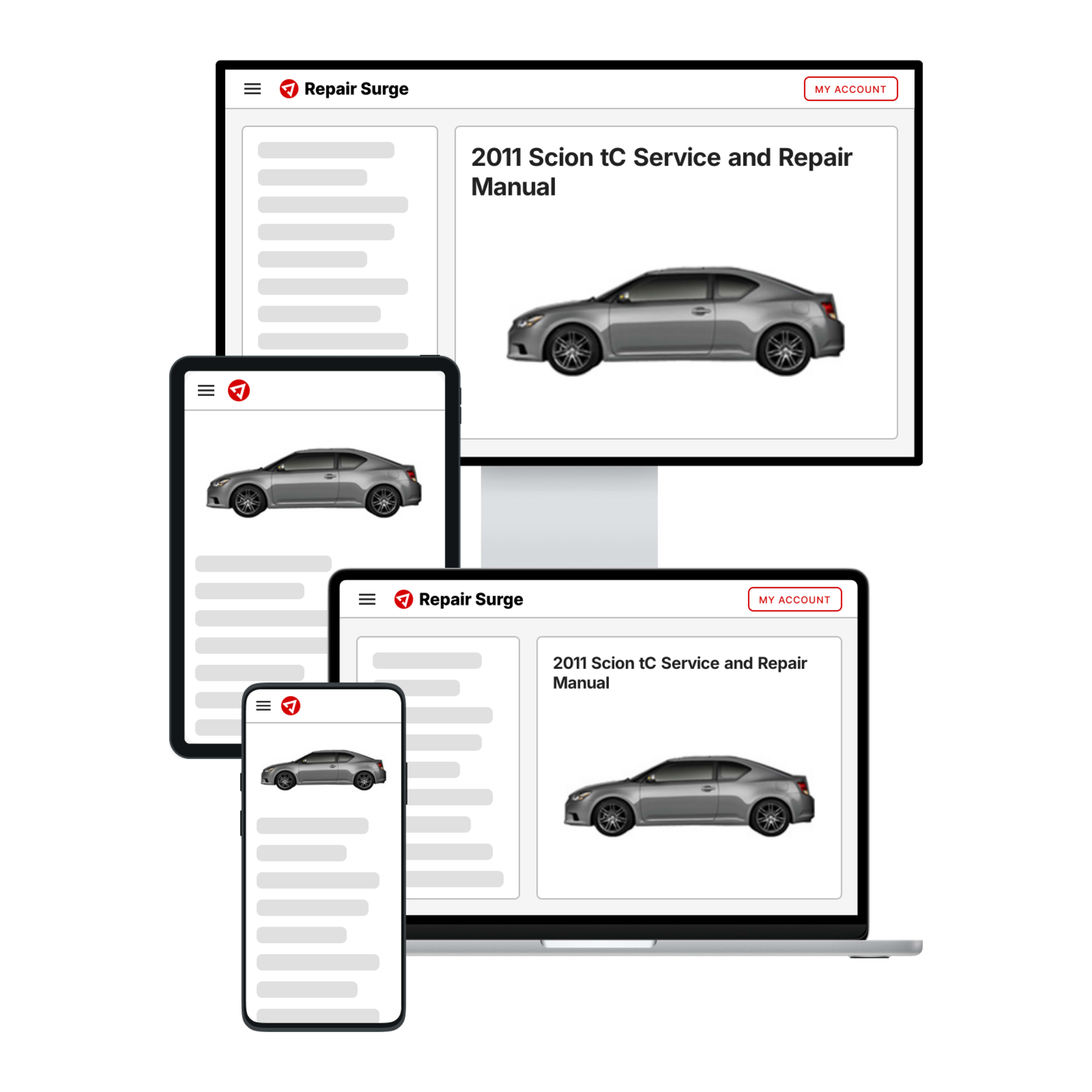 2011 Scion tC service and repair manual hero image