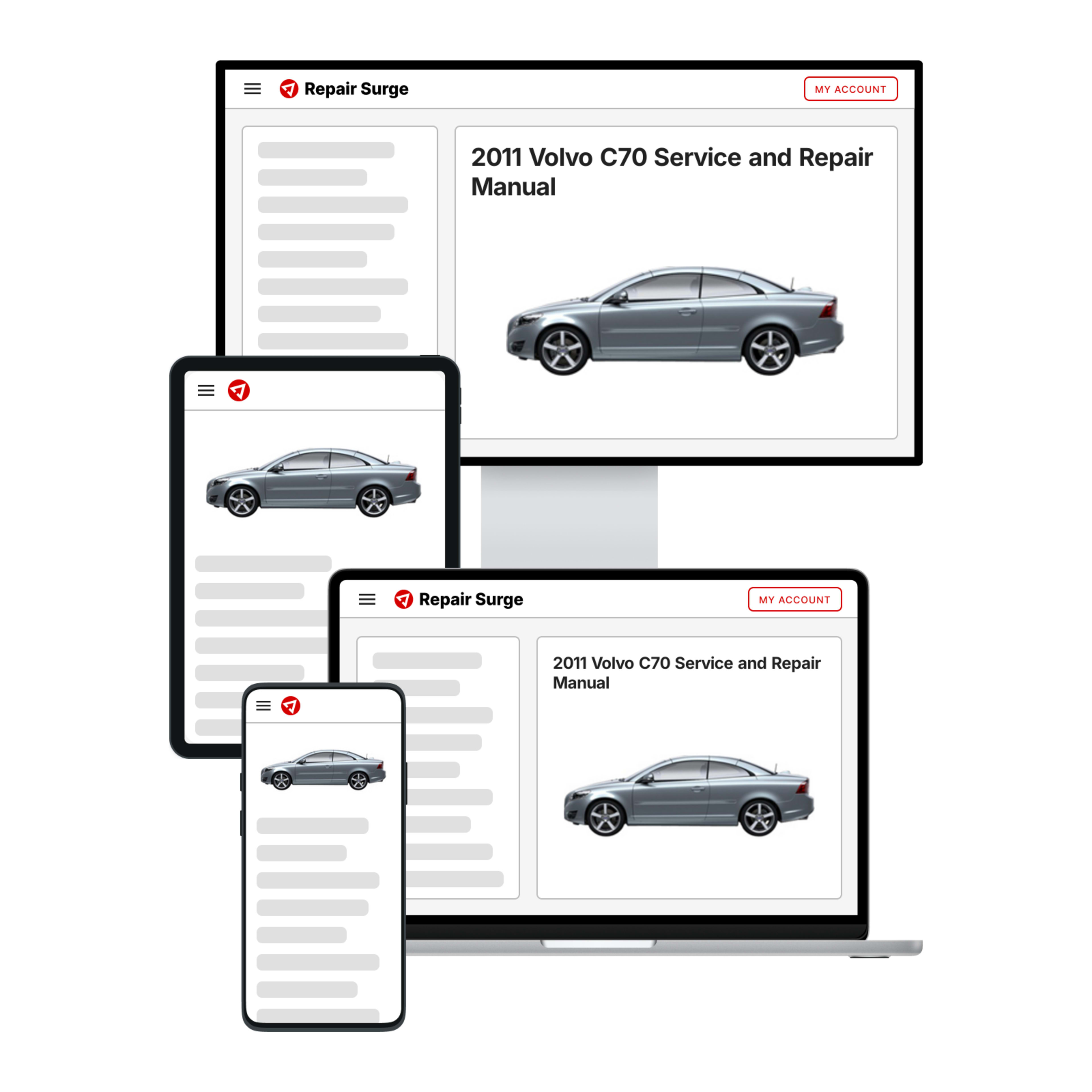 2011 Volvo C70 service and repair manual hero image