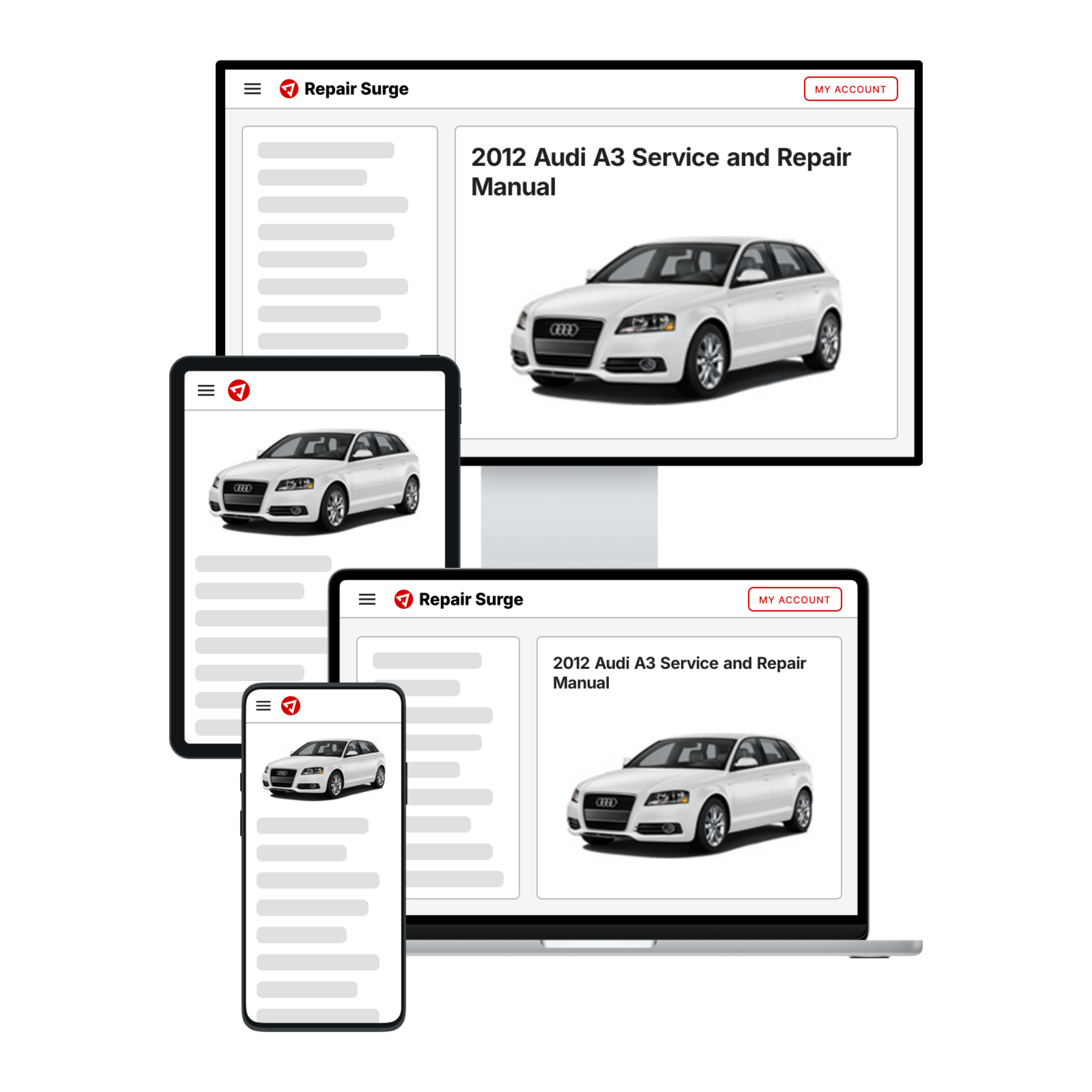 2012 Audi A3 service and repair manual hero image