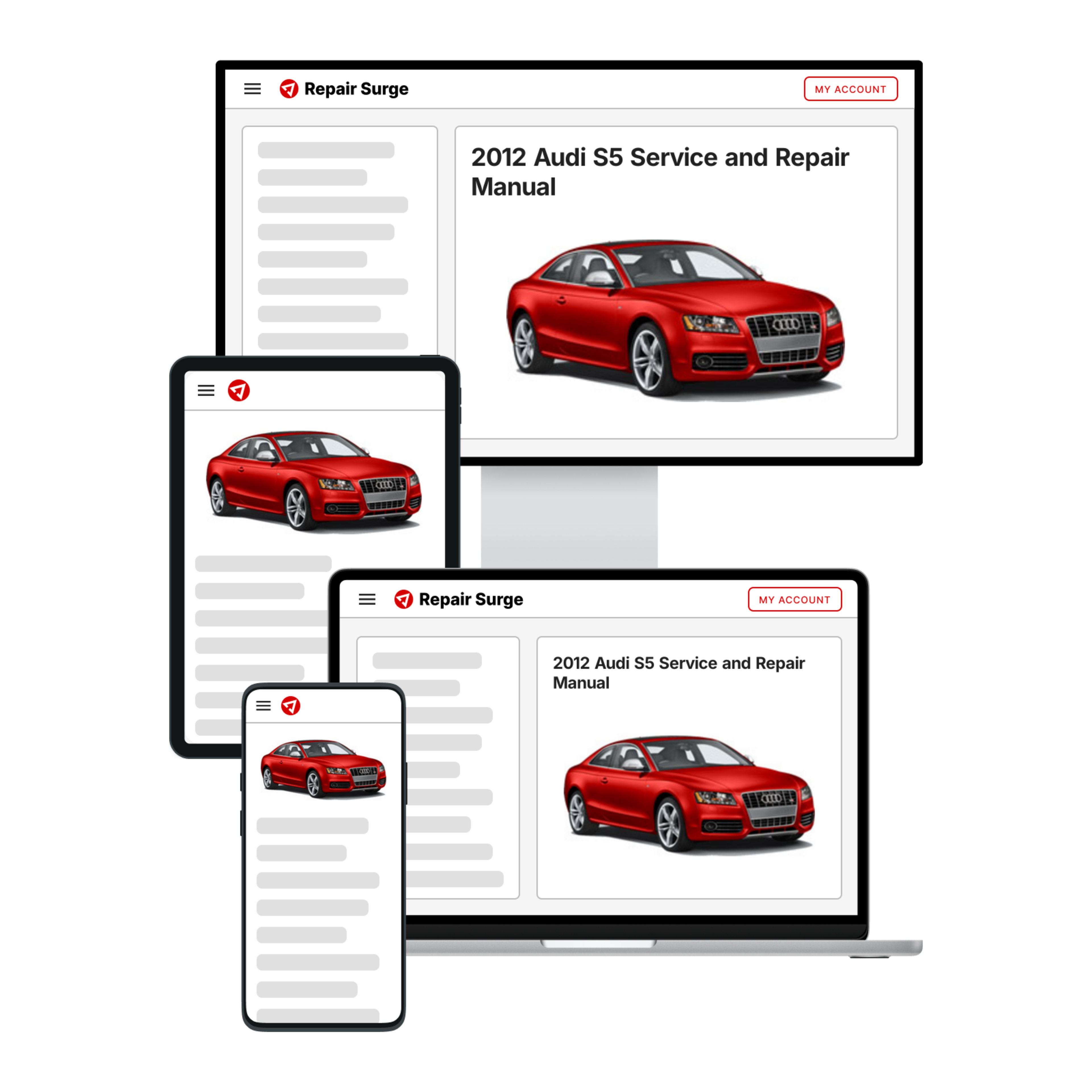 2012 Audi S5 service and repair manual hero image